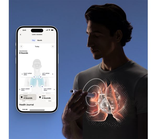 Withings BeamO - Portable 4-in-1 Health Monitor ECG, Stethoscope, SpO2 & Temperature | 78-SCT02-02-All-Int