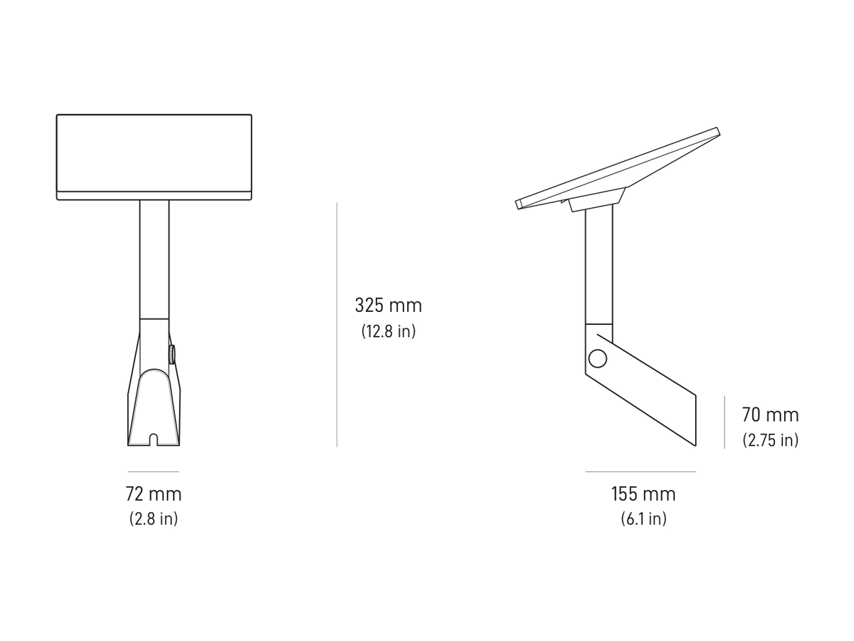 Starlink Mini Wall Mount - dimensions