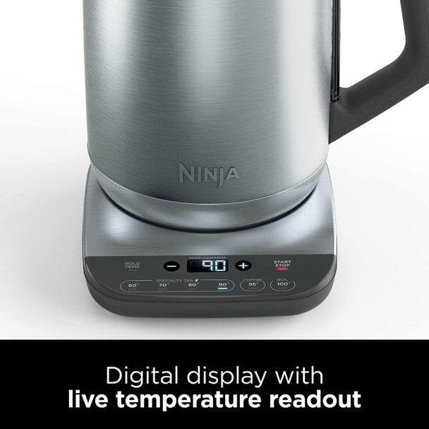 Ninja Stainless Steel Perfect Temperature Kettle, Rapid Boil | KT201UK