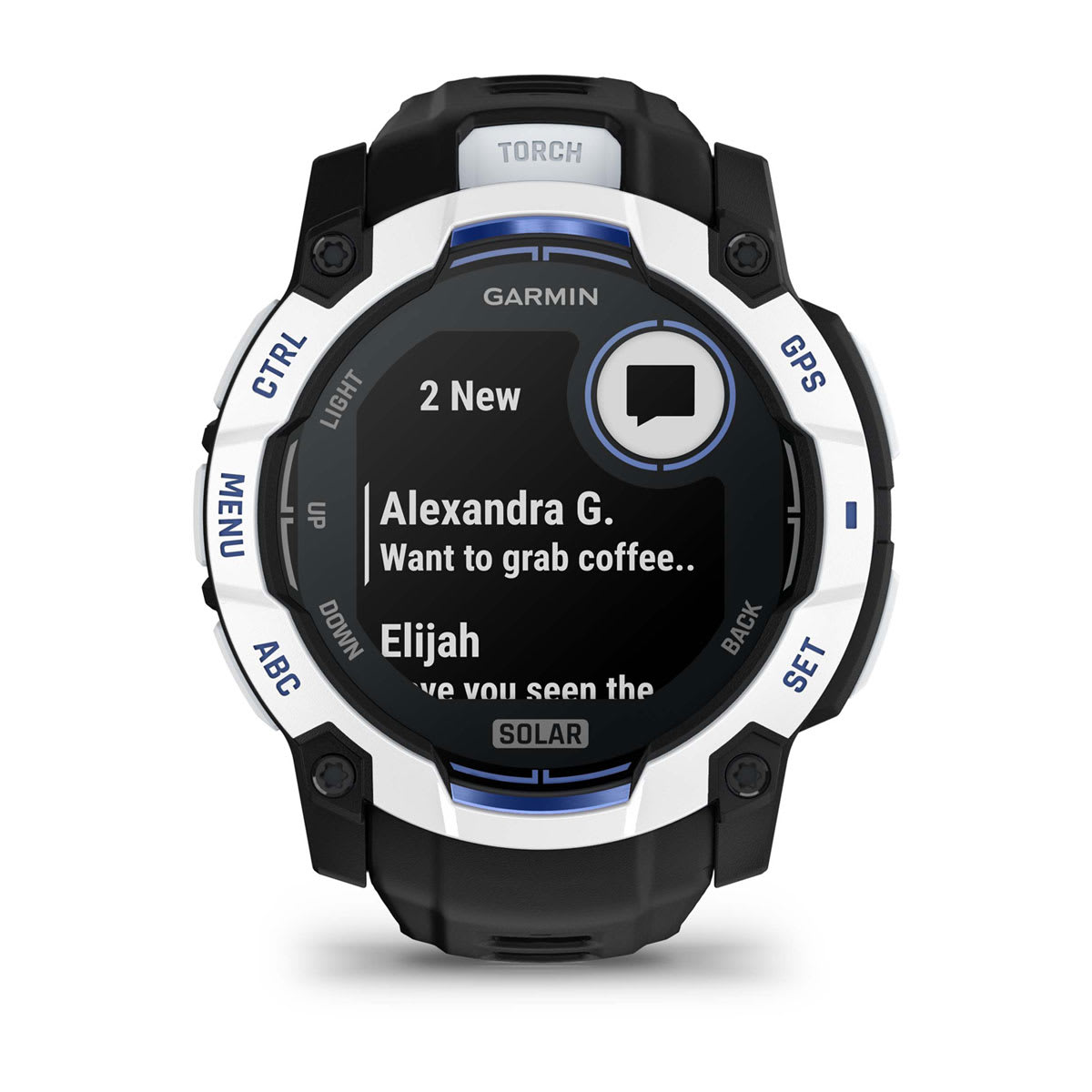 Garmin Instinct 3 50mm Solar Rugged GPS Smartwatch - display screen