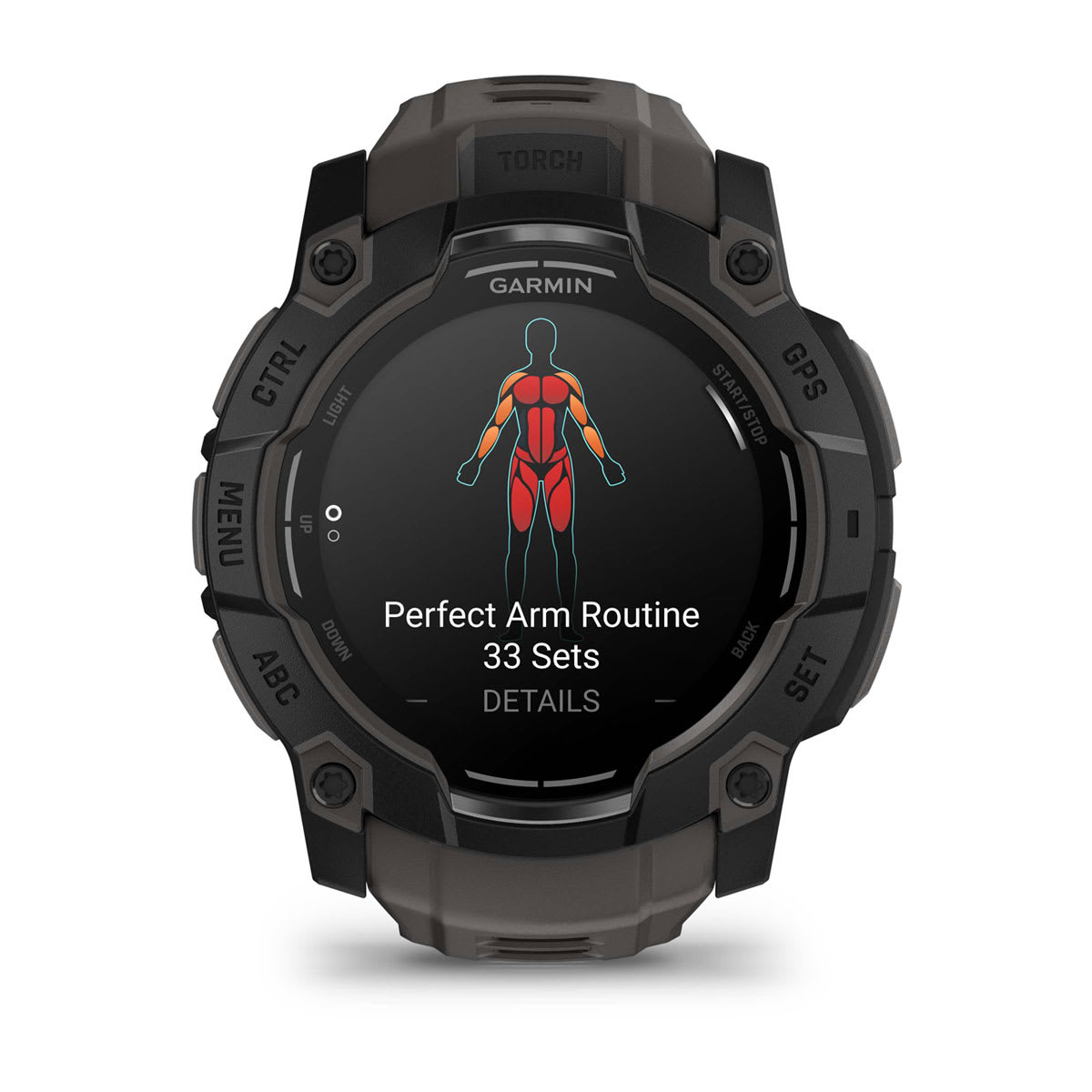 Garmin Instinct 3 50mm AMOLED Rugged GPS Smartwatch - display screen