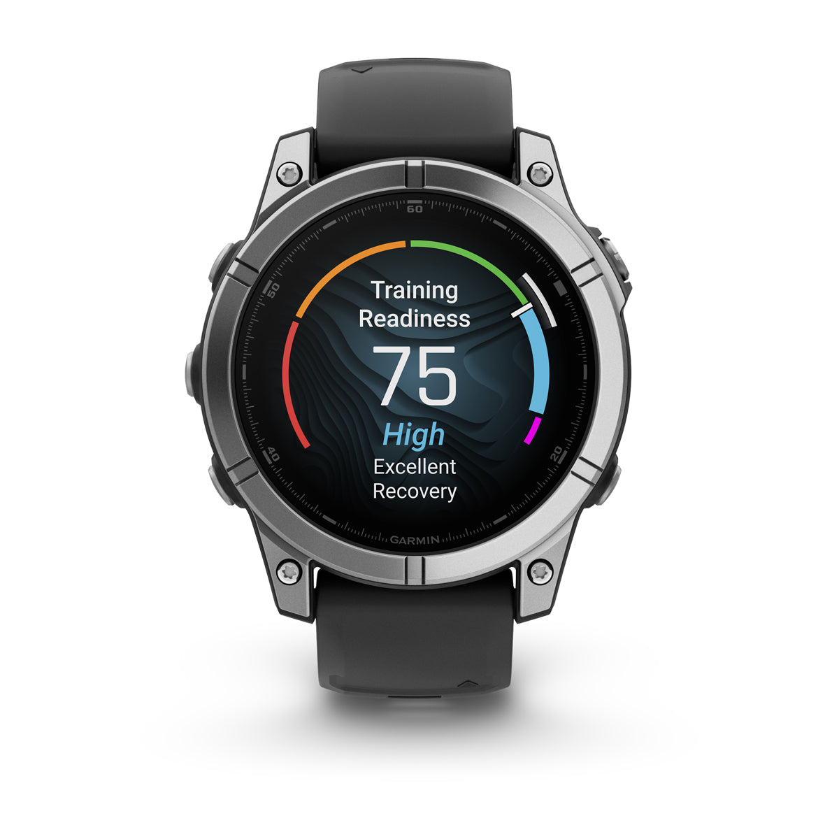 Garmin fenix E 47mm AMOLED GPS Smartwatch - front view, training readiness