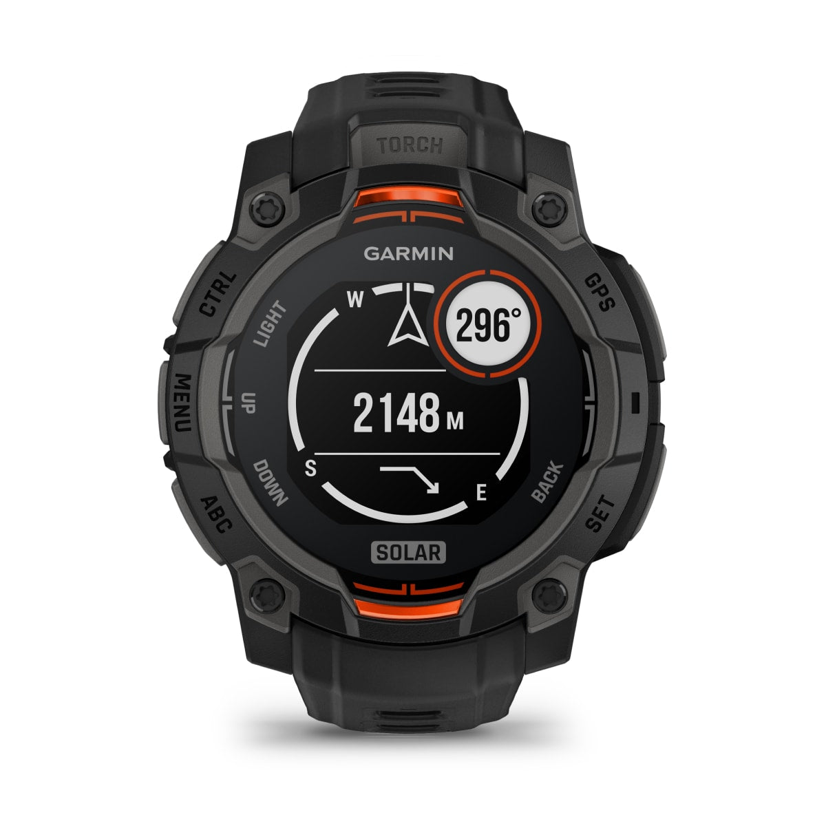 Garmin Instinct 3 45mm Solar Rugged GPS Smartwatch - display screen