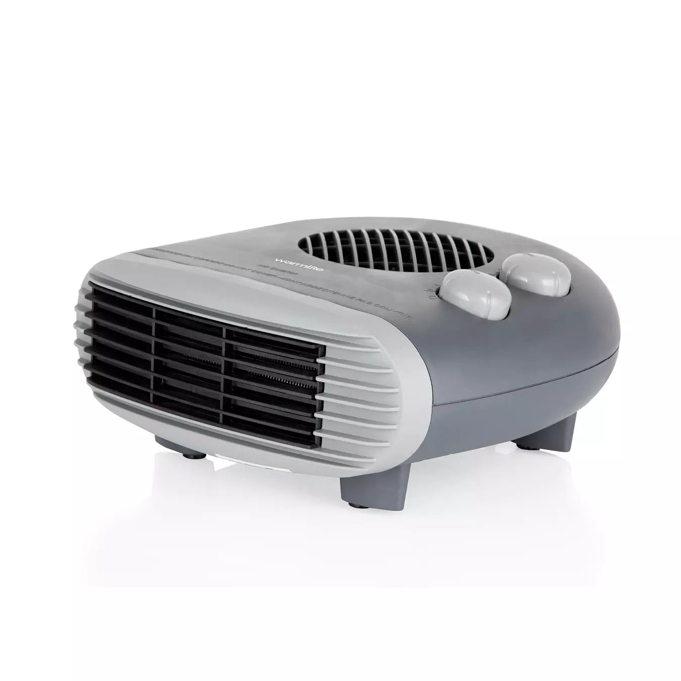 Warmlite WL44004DT 2000W flat fan heater in dark titanium - clean studio front view