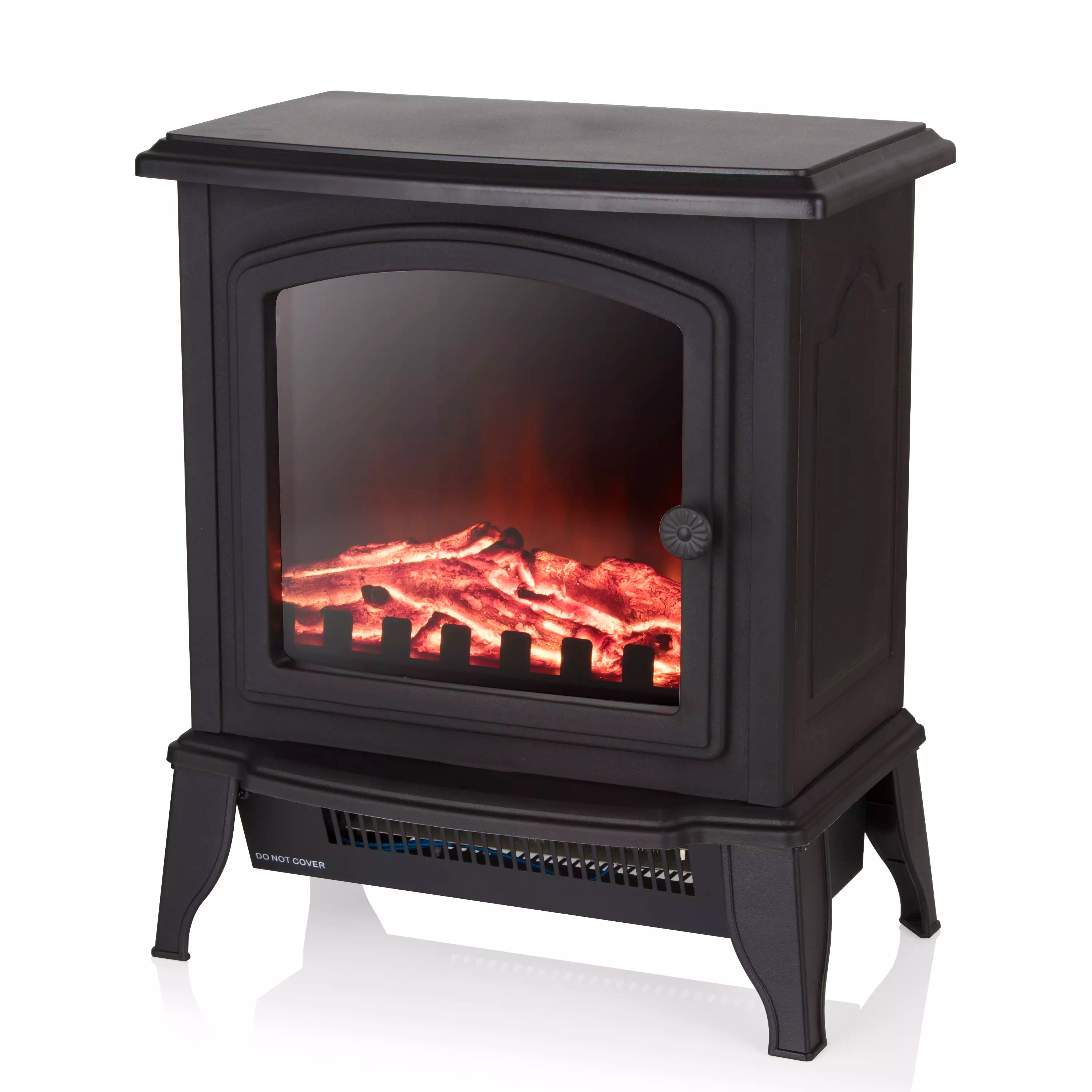 Warmlite Mable WL46021 compact black electric stove fire - front product view
