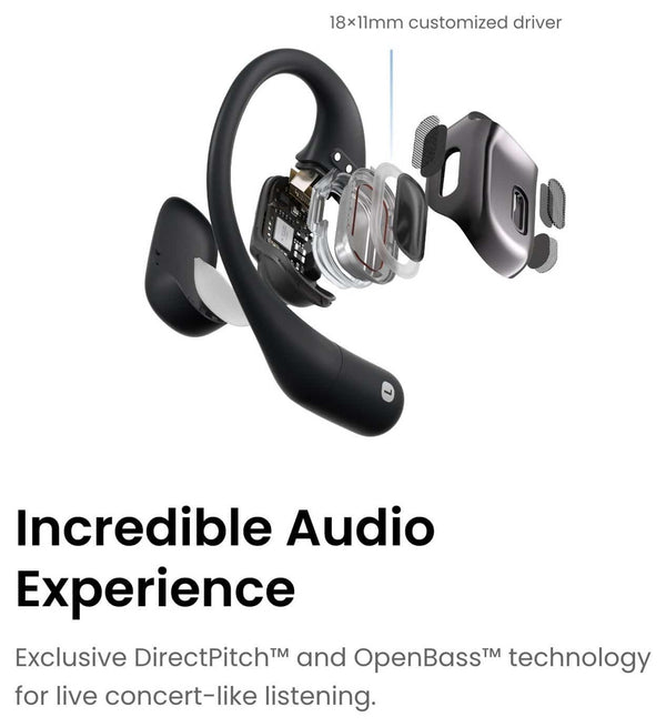 SHOKZ OpenFit True Wireless Earbuds in Black | 38-T910BK