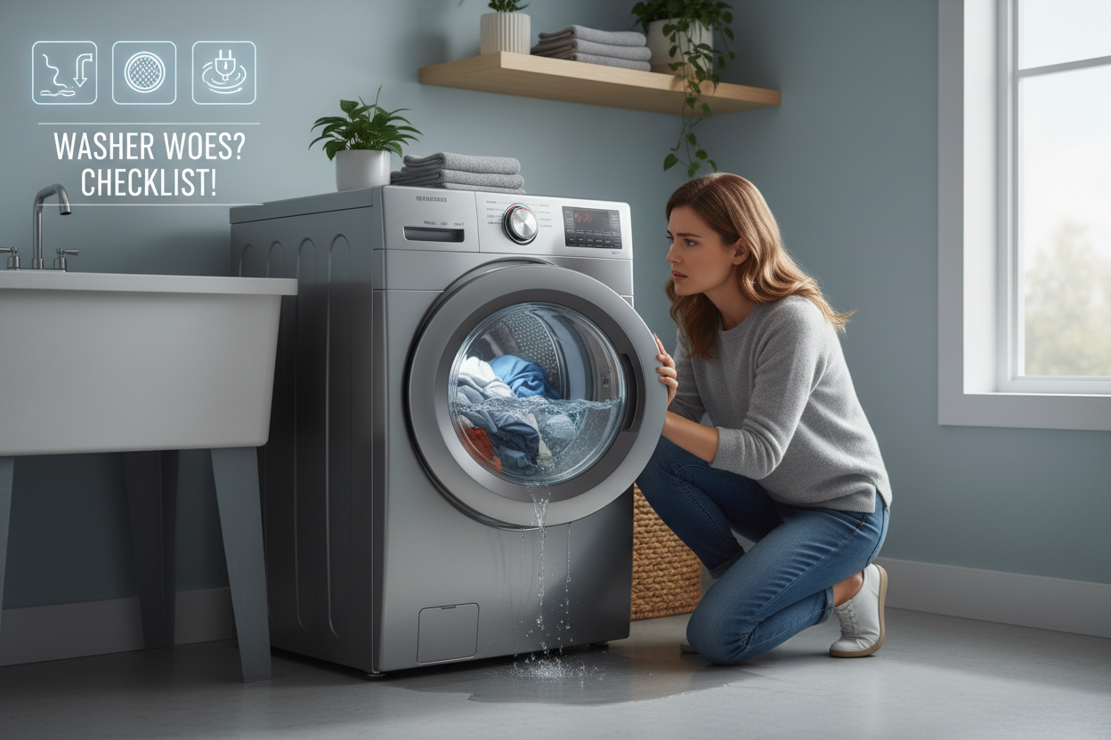 Washing Machine Not Draining or Spinning? 8 Safe Checks Before You Book a Repair
