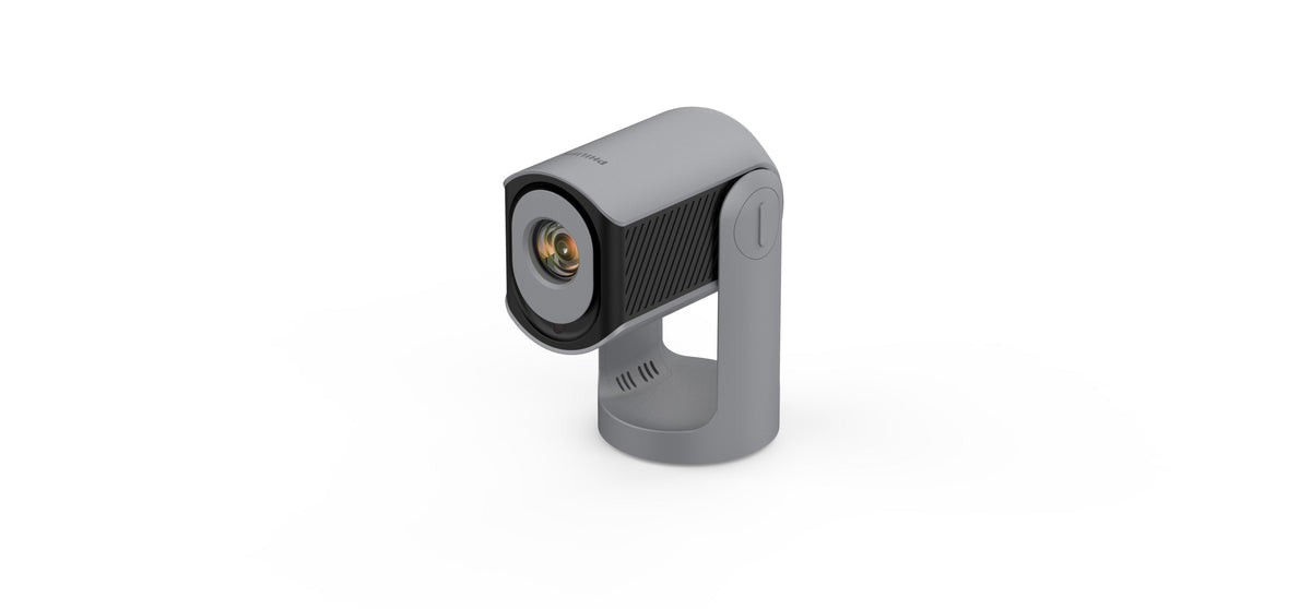 Philips NeoPix 156 HD 720p Short Throw Projector with Wi-Fi Screen Mirroring - Grey - front three-quarter view
