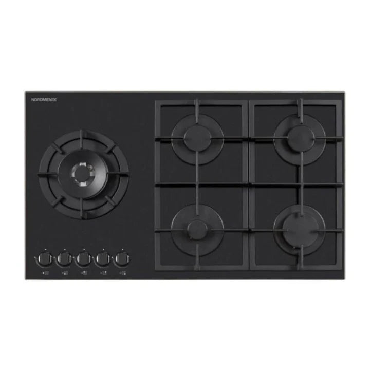 NordMende Gas Hob 90CM Black | HGX904BGL