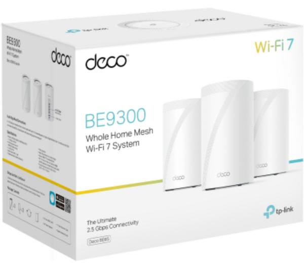 TP-Link Deco BE65 BE9300 Whole-Home Mesh Wi-Fi 7 System - 3 Pack