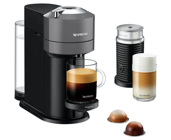 Magimix Nespresso Vertuo Next Coffee Machine with Aeroccino | Dark Grey