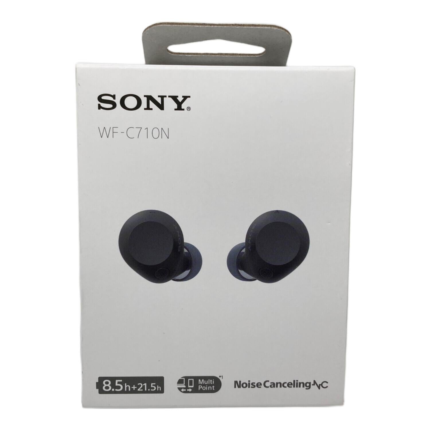 Sony WF-C710N Noise Cancelling True Wireless Earphones - Black - earbuds and charging case