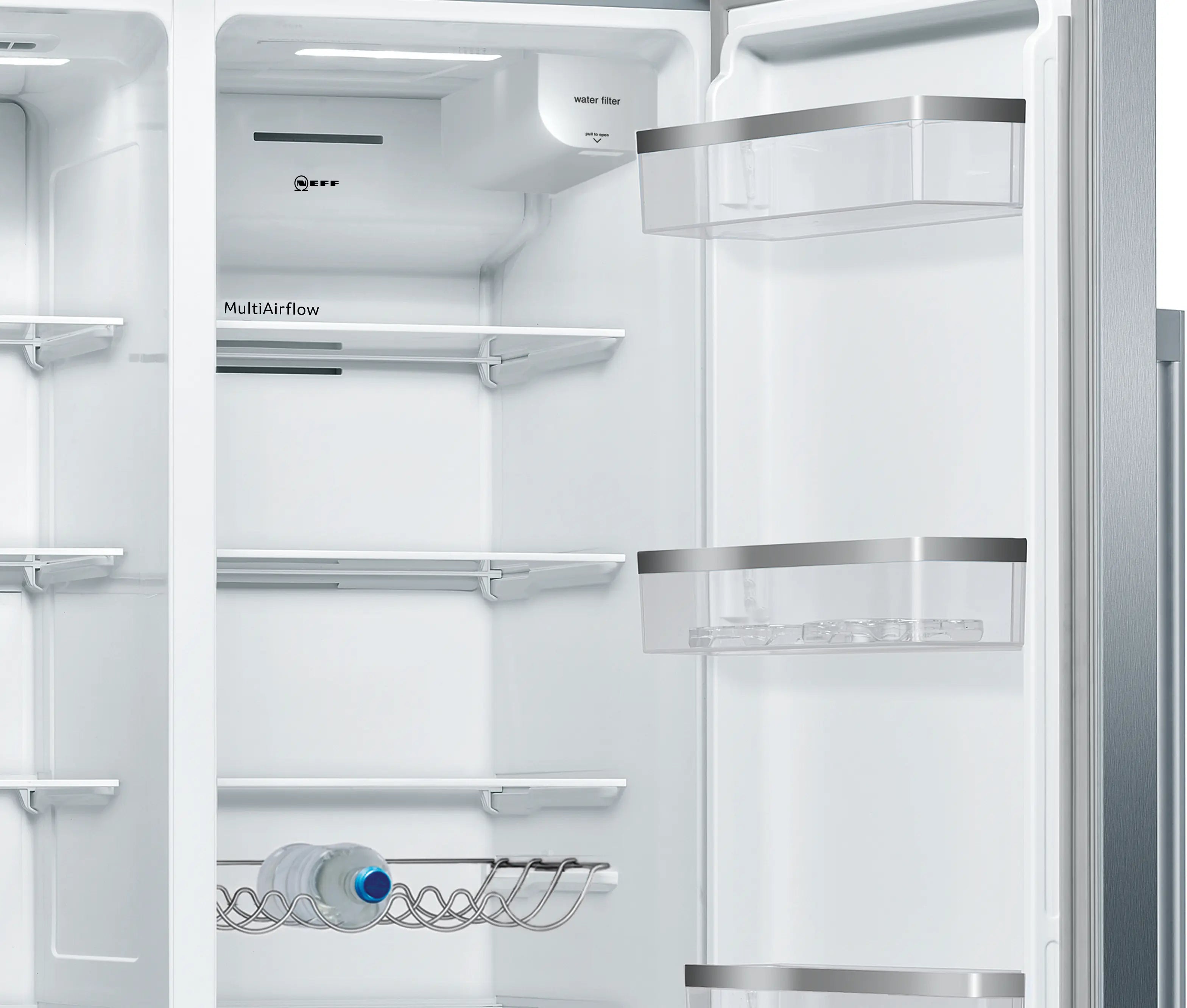 NEFF N70 KA3923IE0G American side-by-side fridge freezer in Stainless Steel
