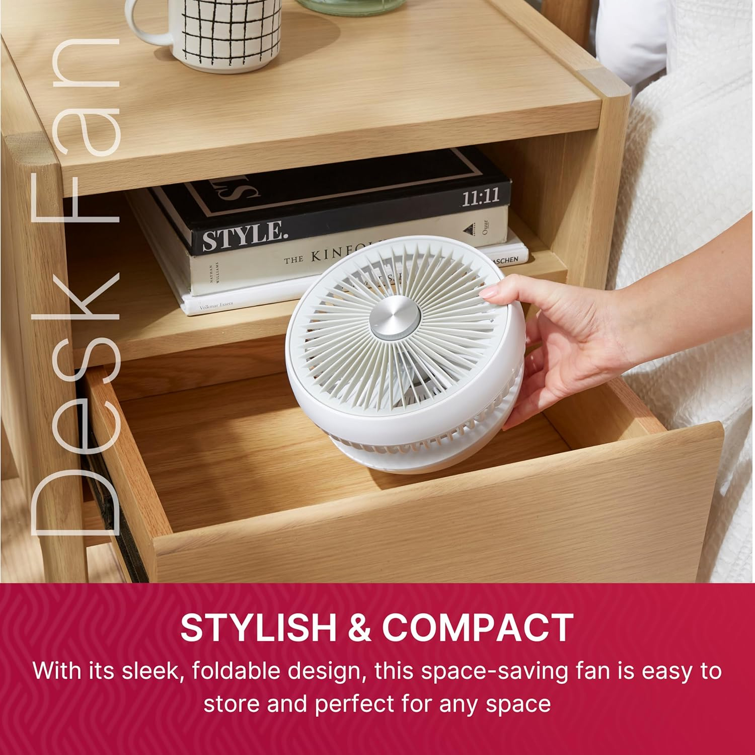 Dimplex Cordless Rechargeable Desk Fan | DXRCFN