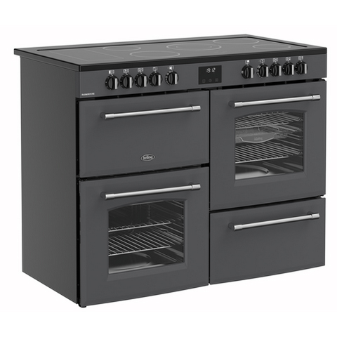 BELLING 110CM WIDE FARMHOUSE RANGE 5 ZONE CERAMIC HOB - ANTHRACITE