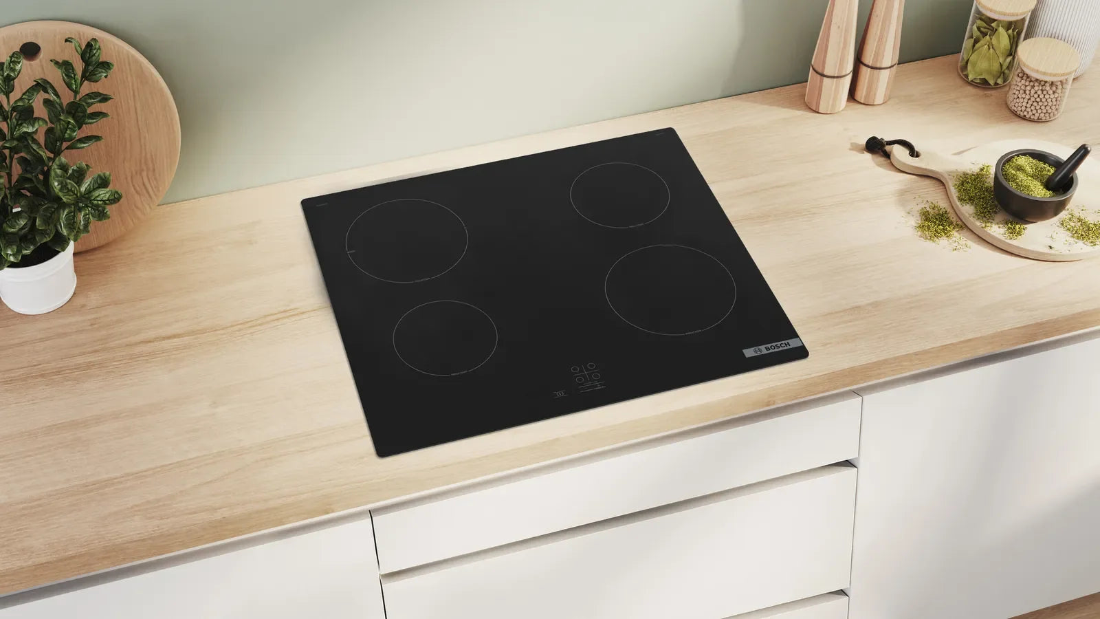 Bosch PUG61RAA5B Series 2 60cm 4 zone induction hob in Black