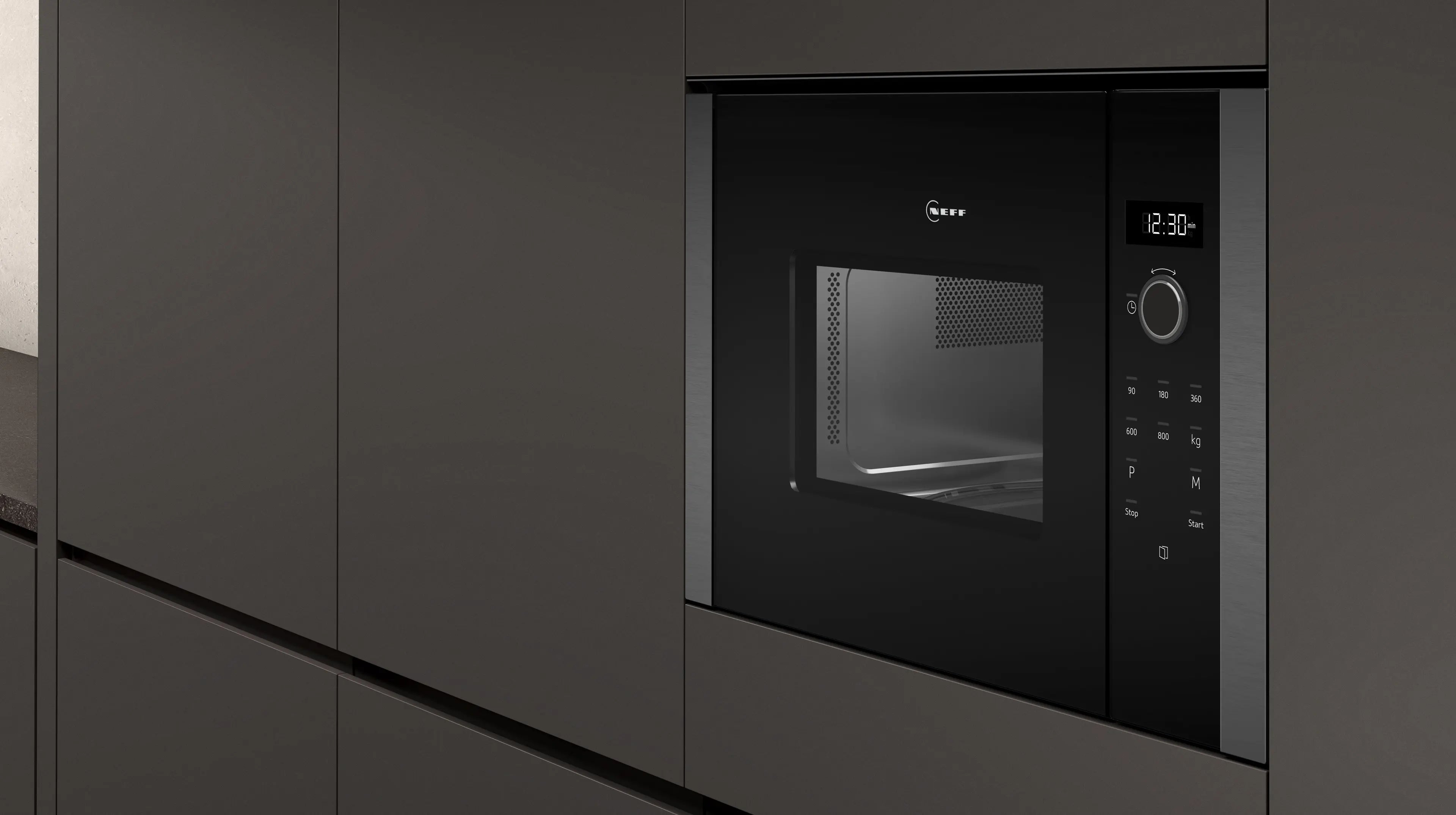 NEFF N50 HLAWD23G0B built-in microwave oven in Graphite-Grey