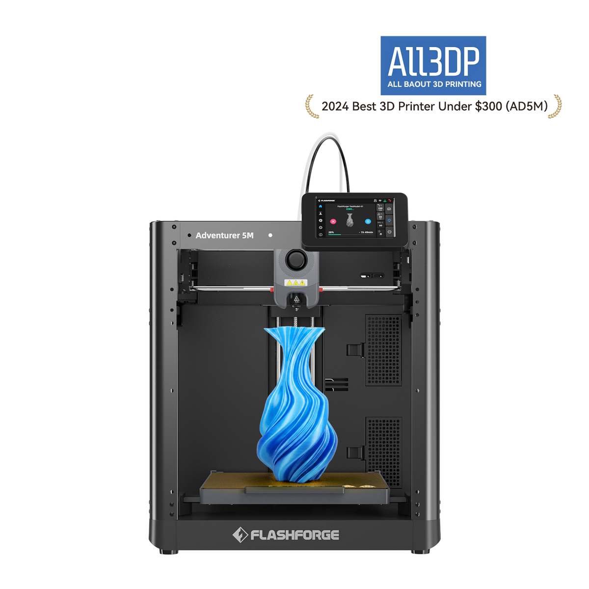 Flashforge Adventurer 5M CoreXY 3D Printer - with a finished print