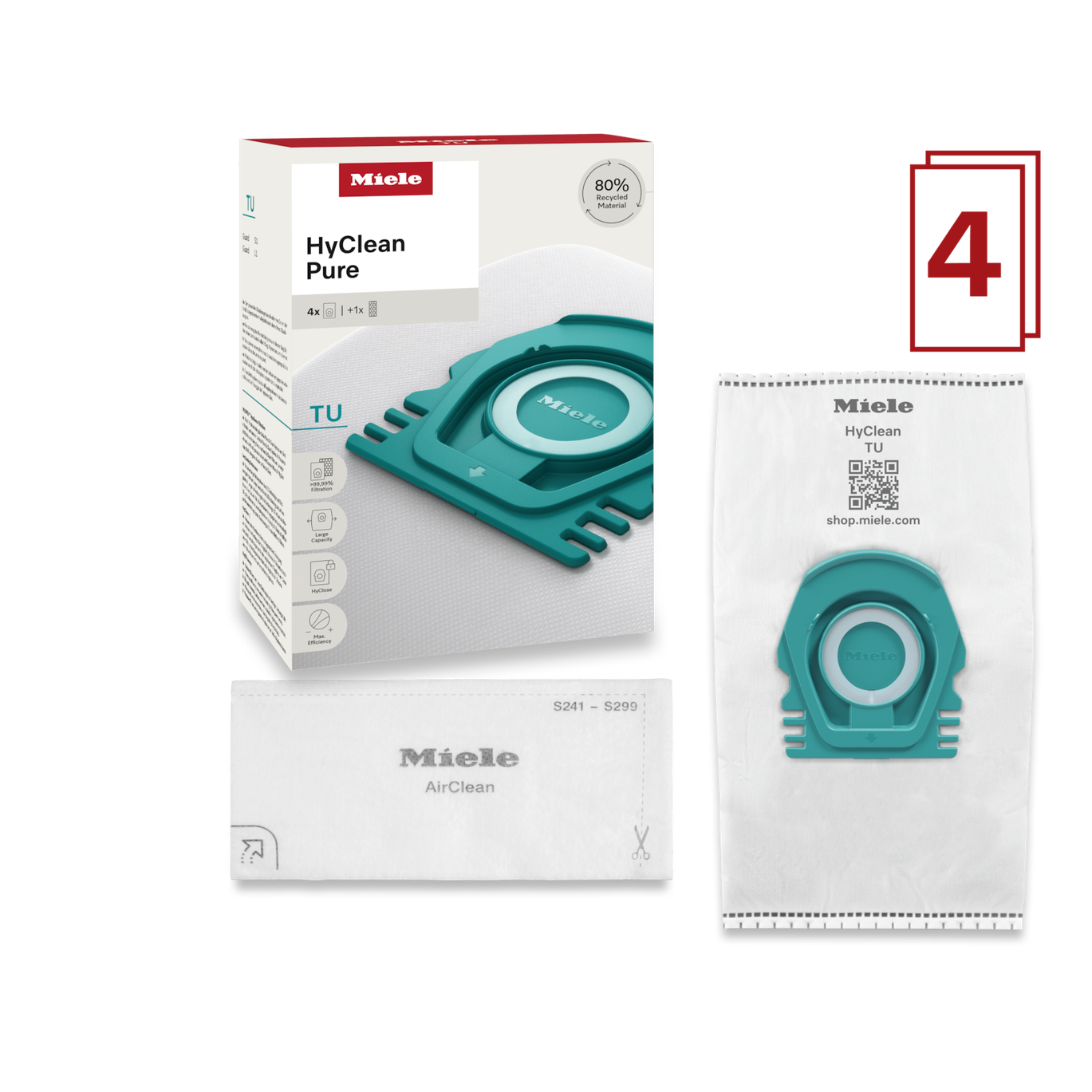 Miele HyClean Pure TU vacuum cleaner bag | 12557060 Miele Vacuum Accessories Euronics Ireland