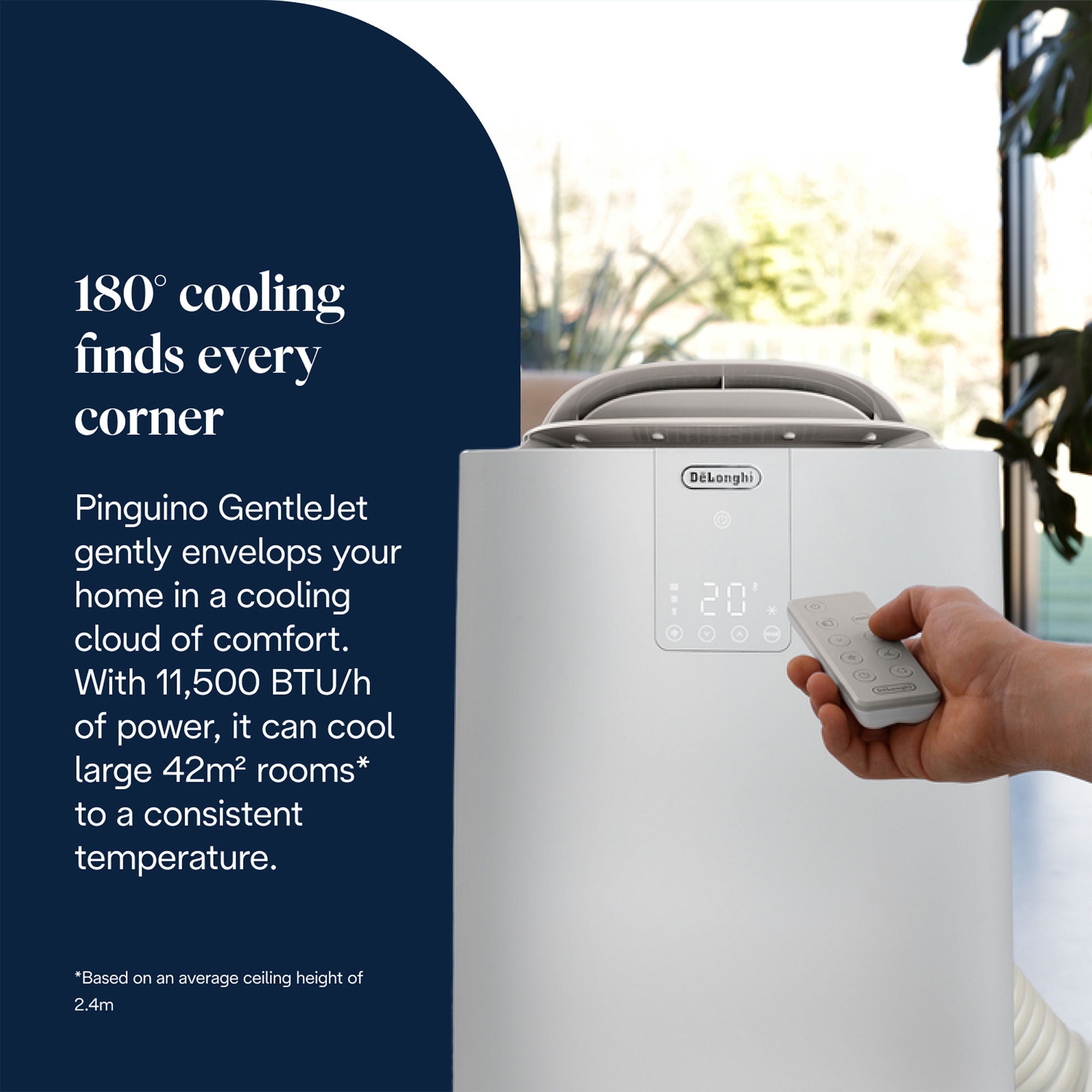 DeLonghi Pinguino AP98 GentleJet Portable Air Conditioner White | PACAP98GENTLEJE