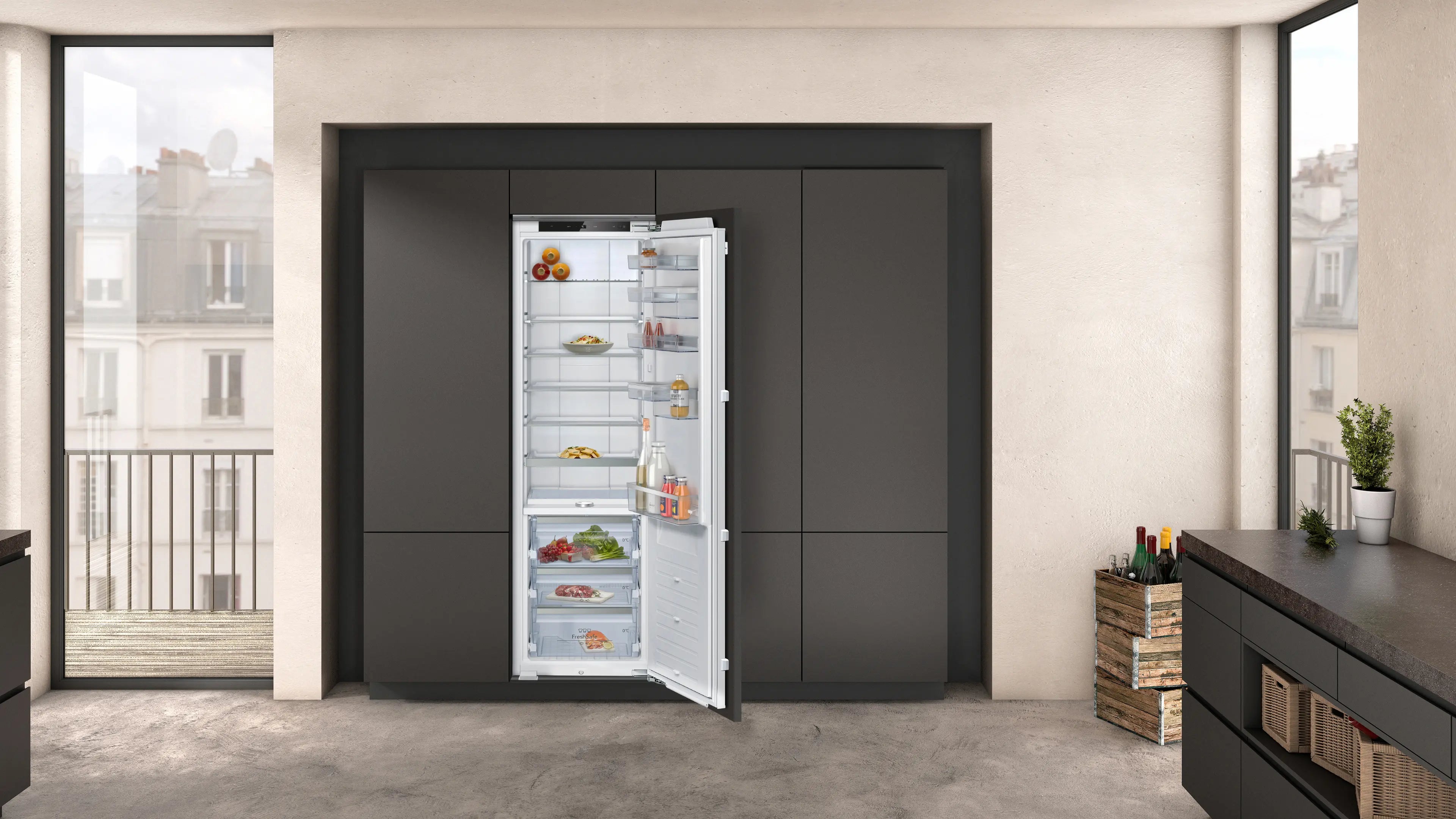NEFF KI8815OD0G N90 built-in larder fridge with Home Connect