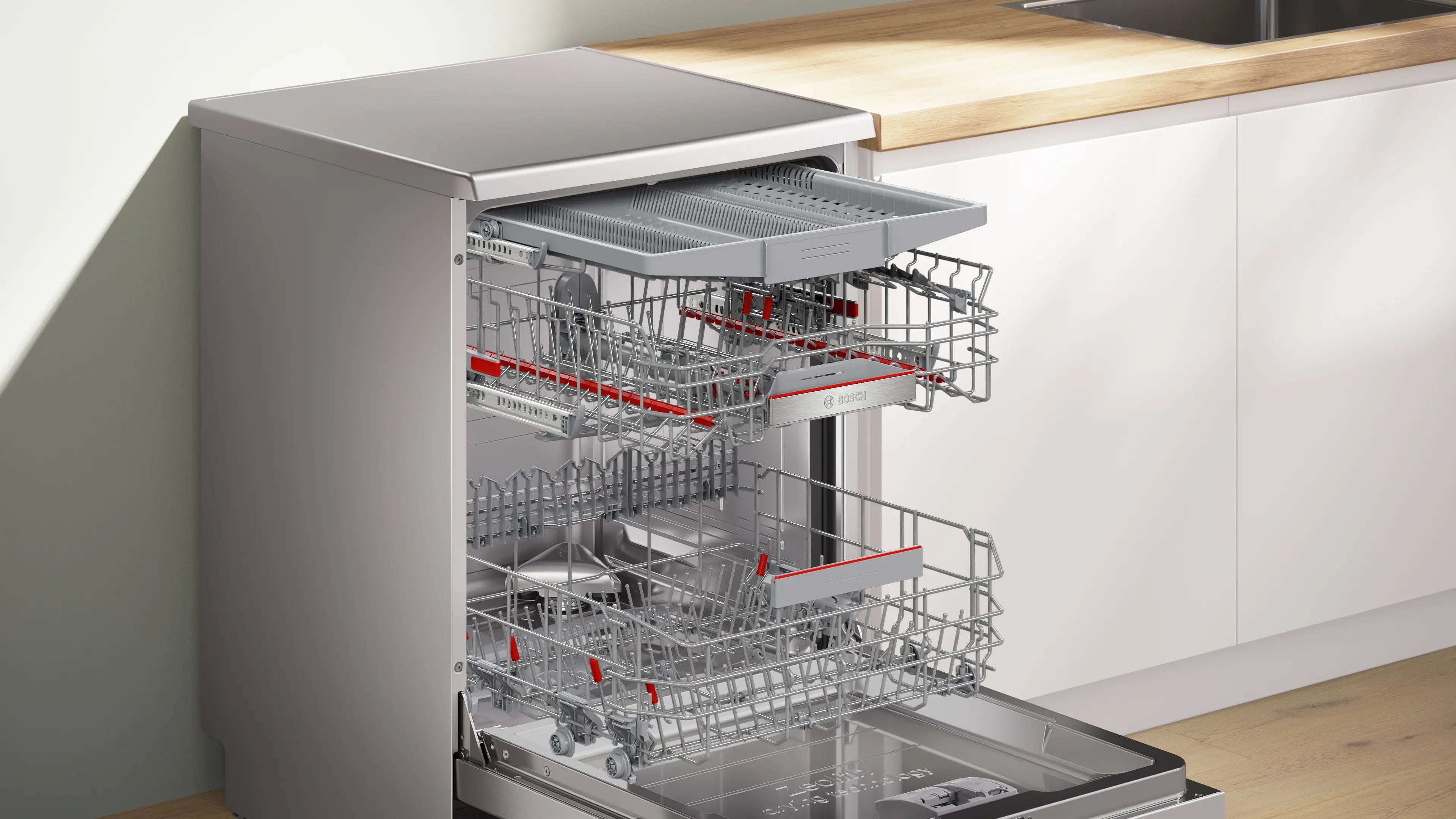 Bosch SMS6TCI02G Series 6 freestanding 60cm dishwasher in Brushed Steel Anti-Fingerprint