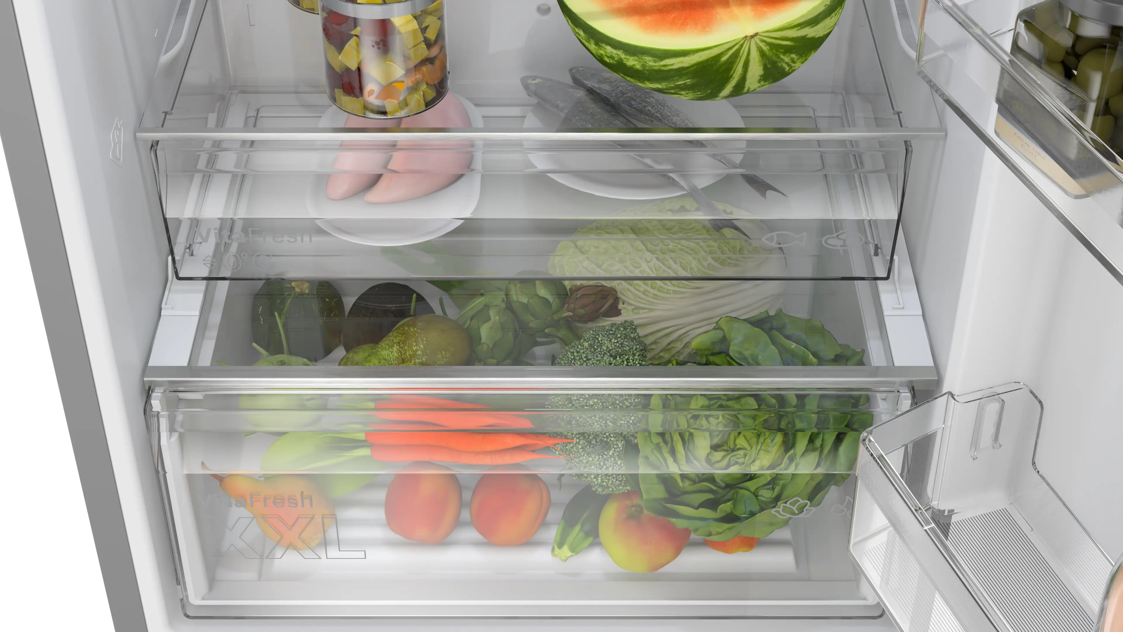 Bosch KGN492LDFG Series 4 freestanding fridge freezer in Stainless Steel Look