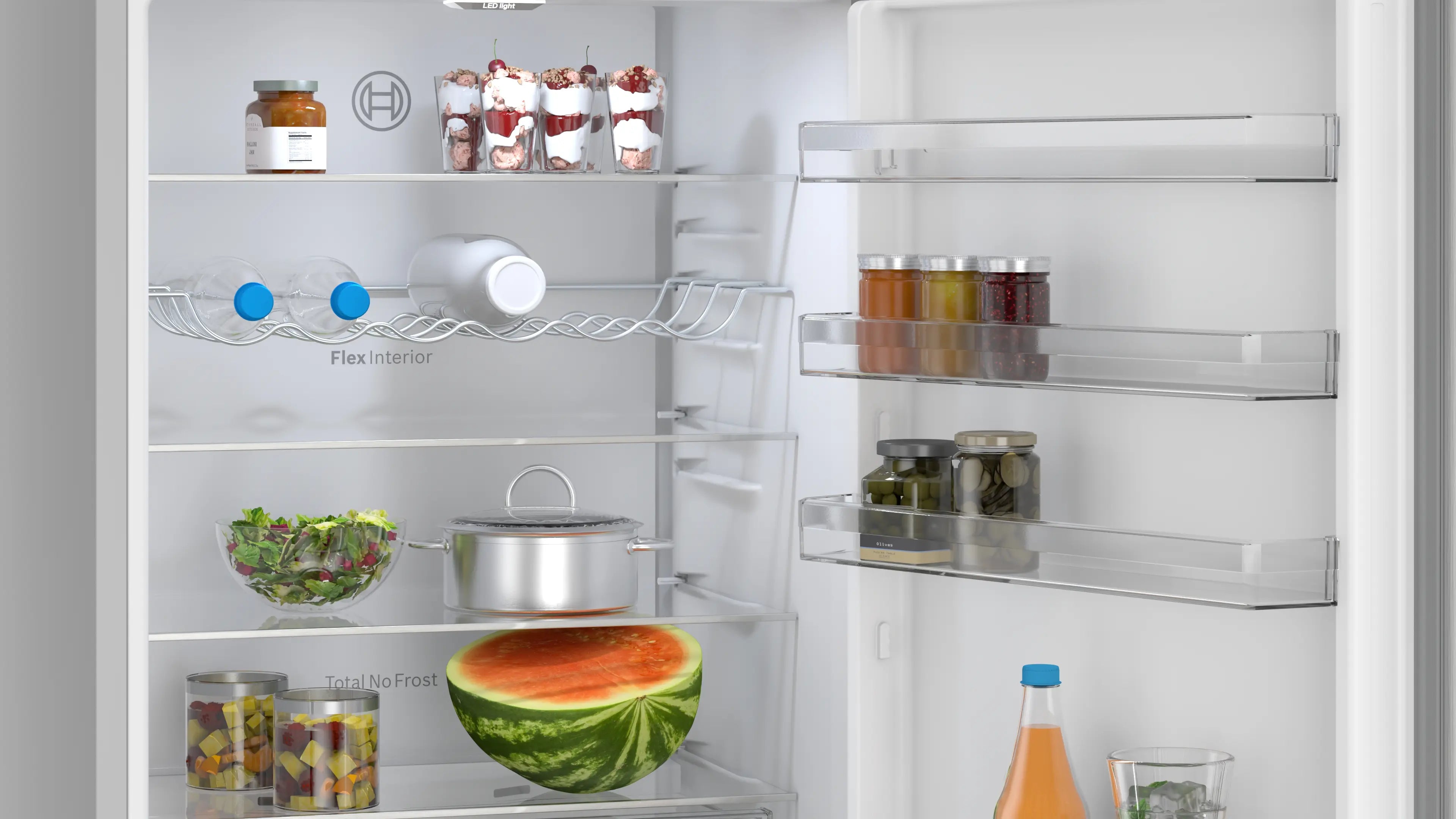 Bosch KGN492LDFG Series 4 freestanding fridge freezer in Stainless Steel Look