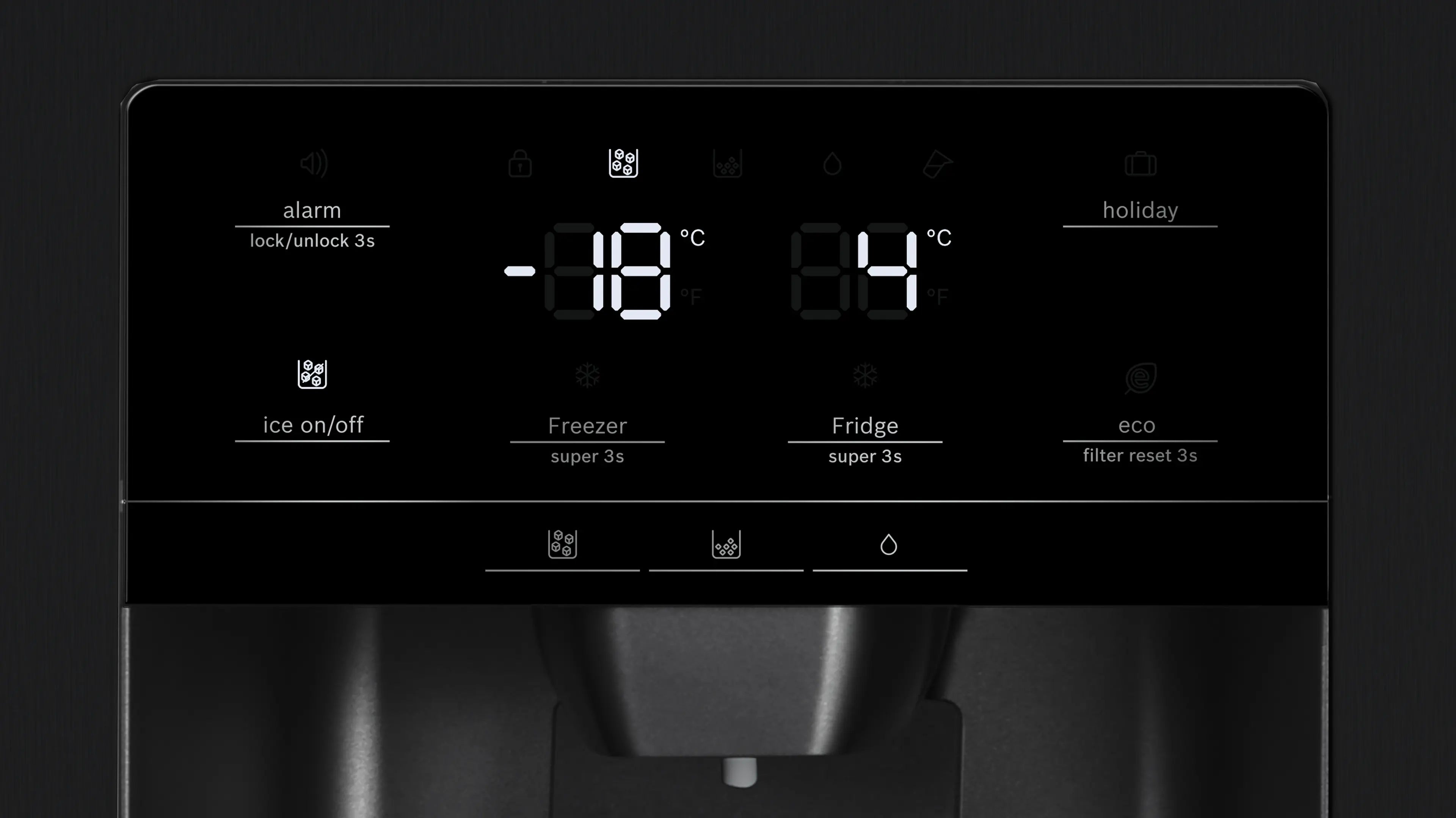 Bosch Series 6 KAD93ABEP American Side by Side Fridge Freezer in Black