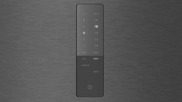 Siemens iQ300 363 L Freestanding Fridge‑Freezer – Brushed Black Steel | KG39NXXBF