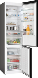 Siemens iQ300 363 L Freestanding Fridge‑Freezer – Brushed Black Steel | KG39NXXBF