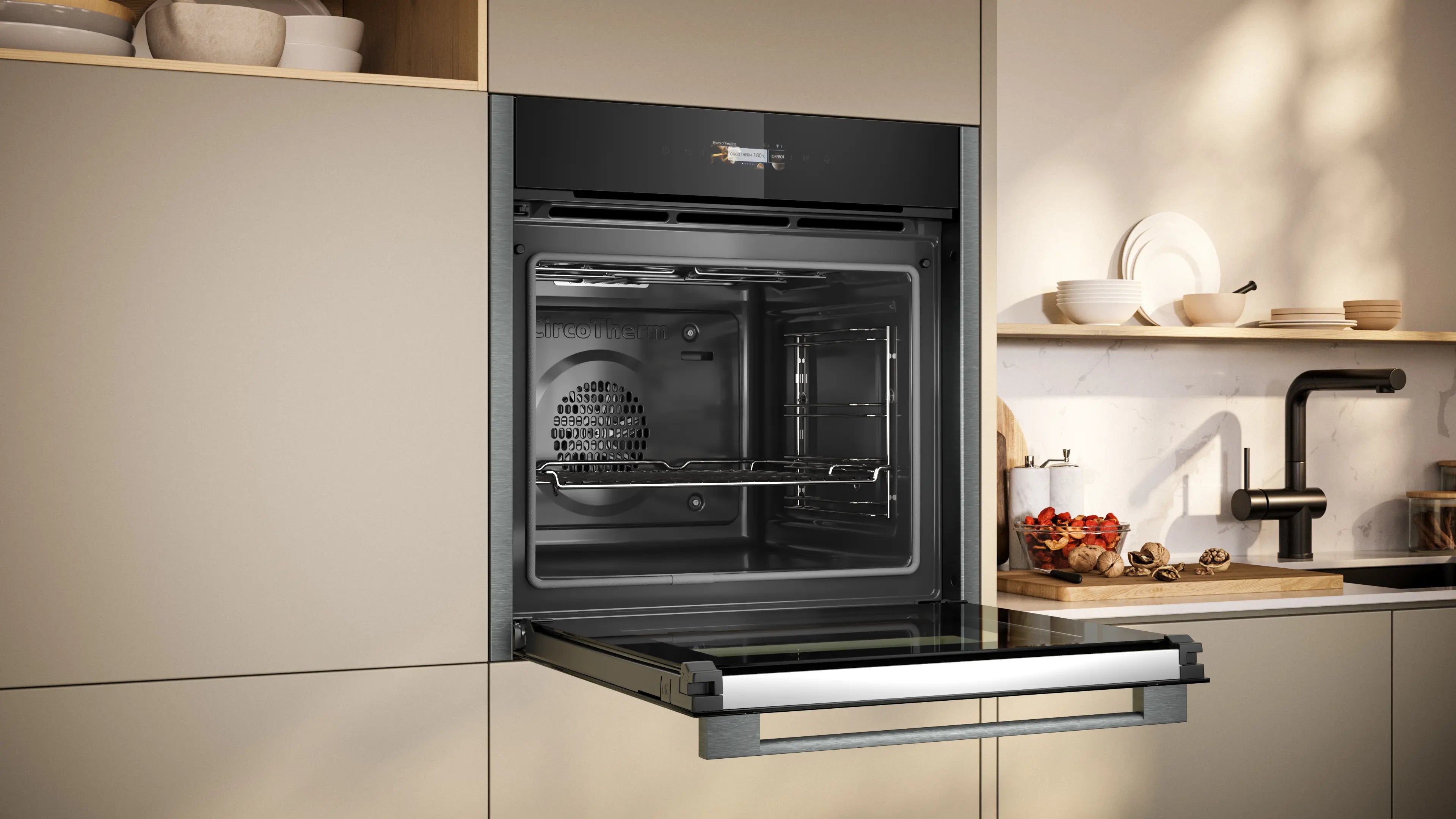NEFF N70 smart built-in single oven B24CR71G0B in Graphite-Grey