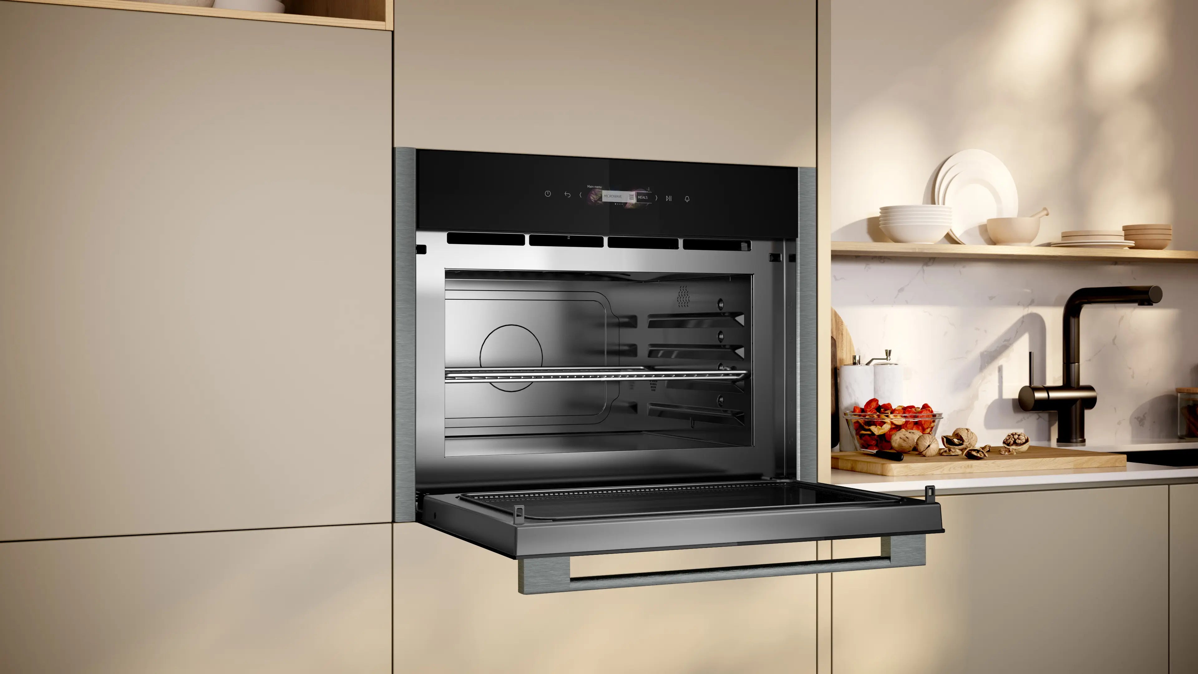 NEFF N70 C24GR3XG1B built-in microwave oven with grill in Graphite-Grey