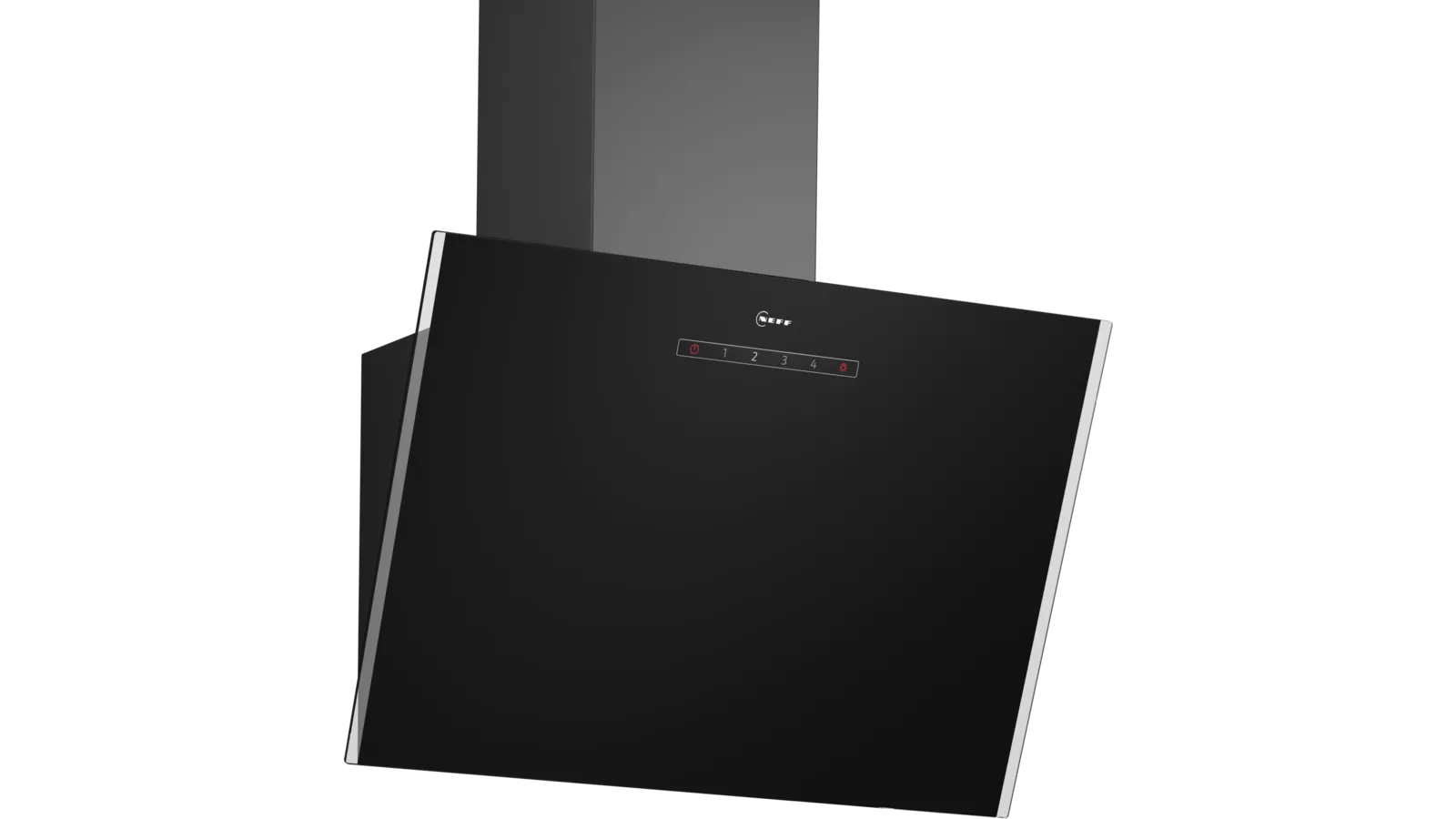 NEFF N 30 D63IDK1S0B 60cm angled glass chimney cooker hood in Black