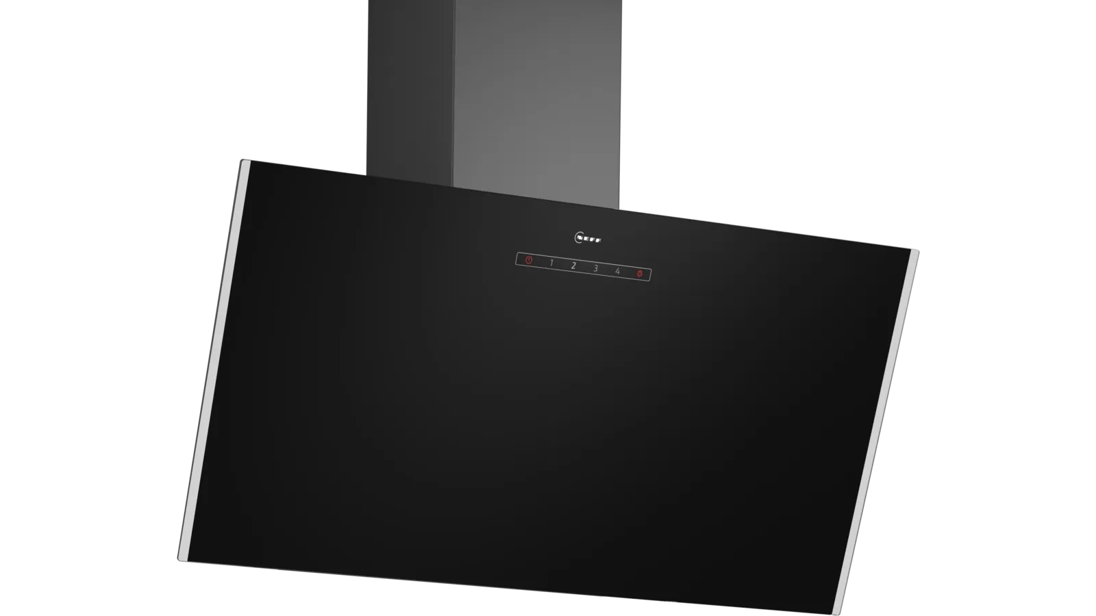 NEFF N 30 D83IDK1S0B 80cm angled glass chimney cooker hood in Black