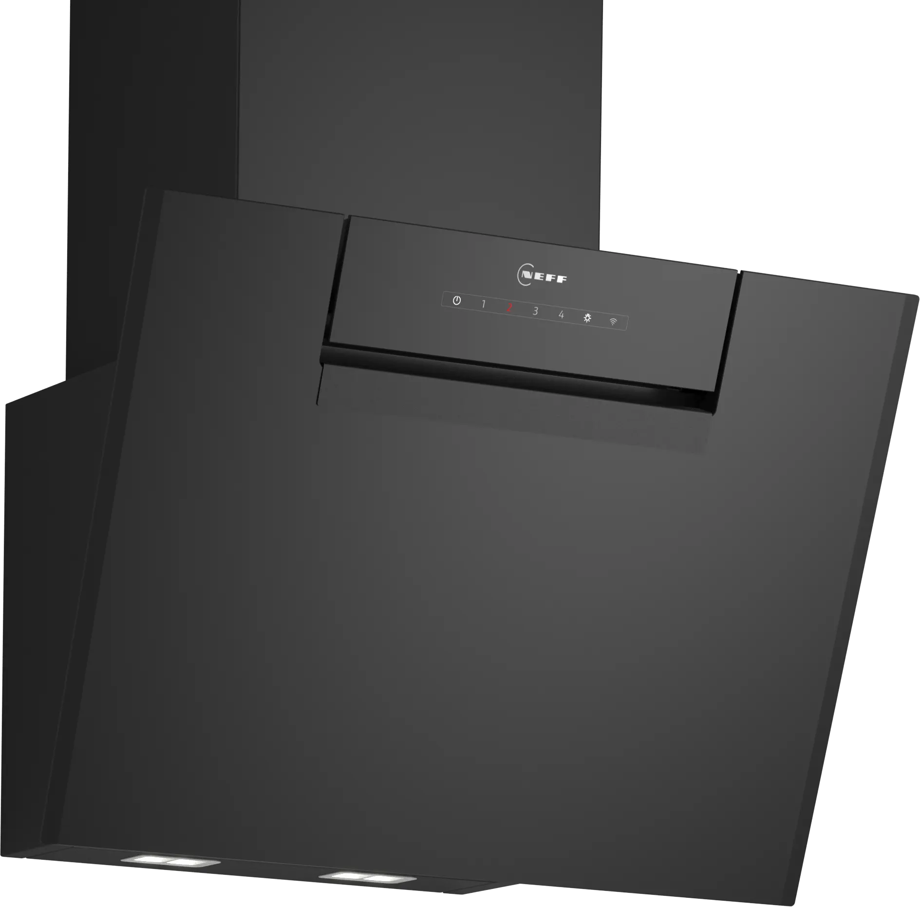NEFF N 50 60cm angled glass cooker hood in Black