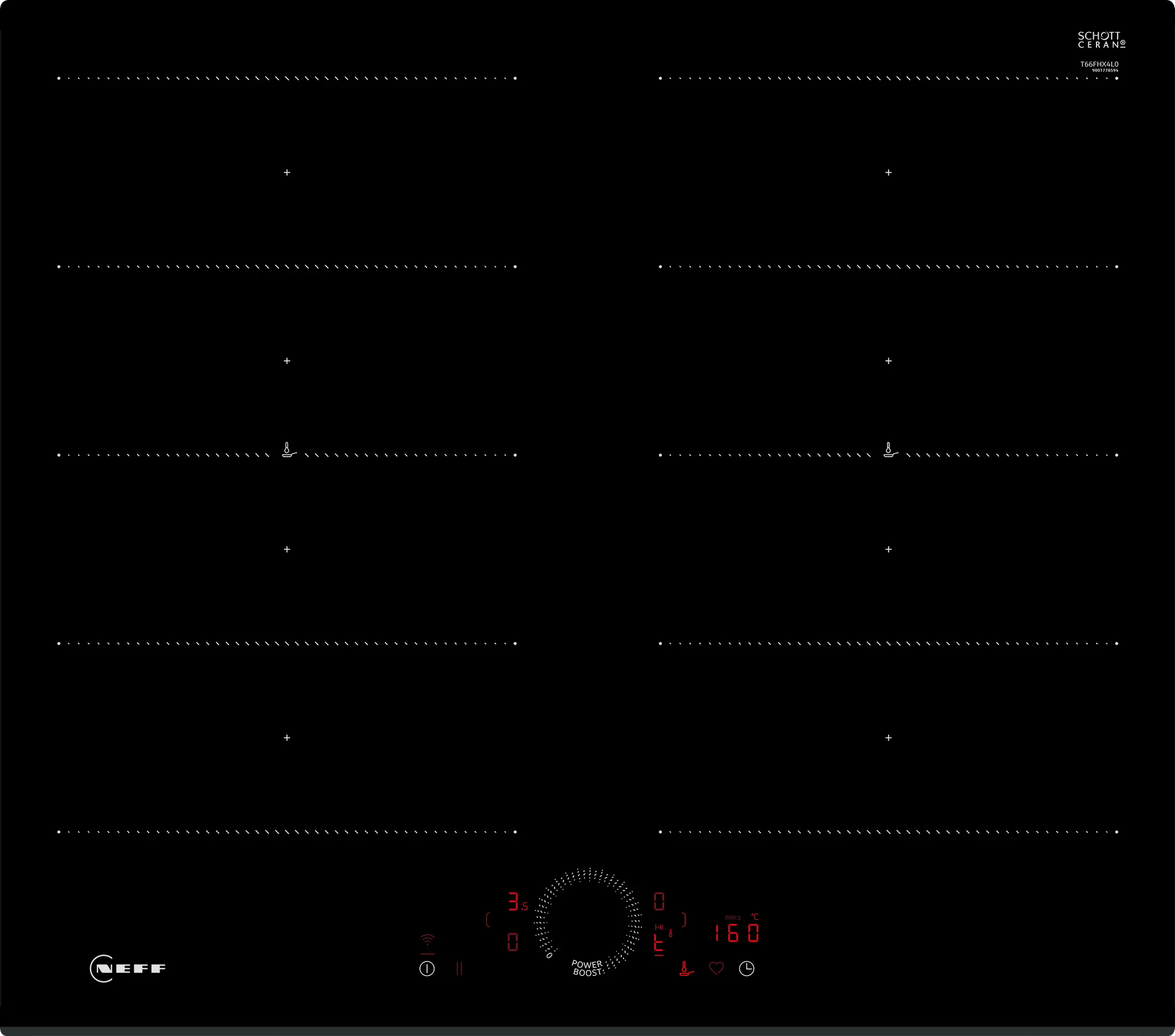 NEFF N 70 T66FHX4L0 60cm Flex Induction Hob in Black