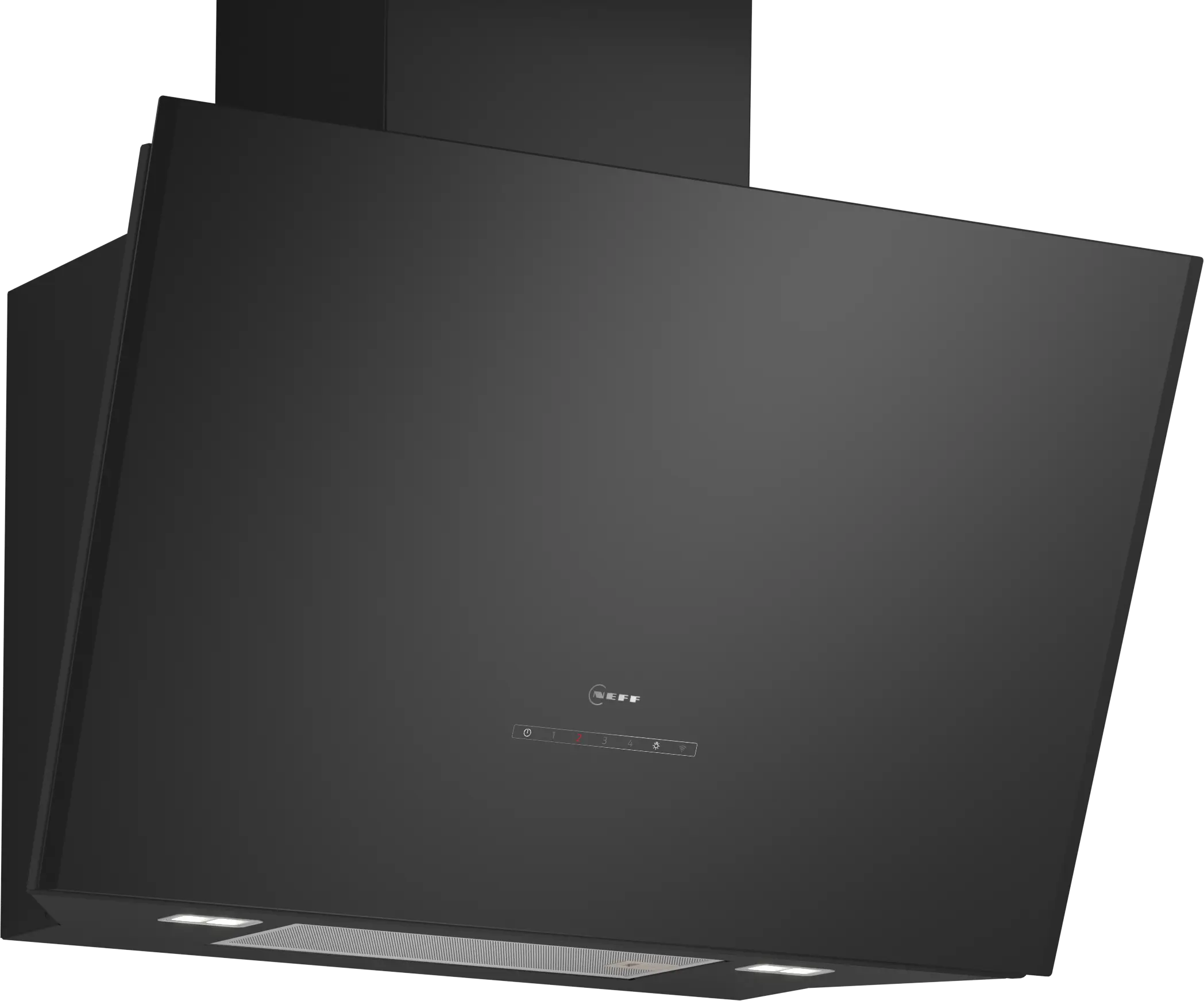 NEFF N70 D88IAN2S0B 80cm angled wall-mounted cooker hood in Black