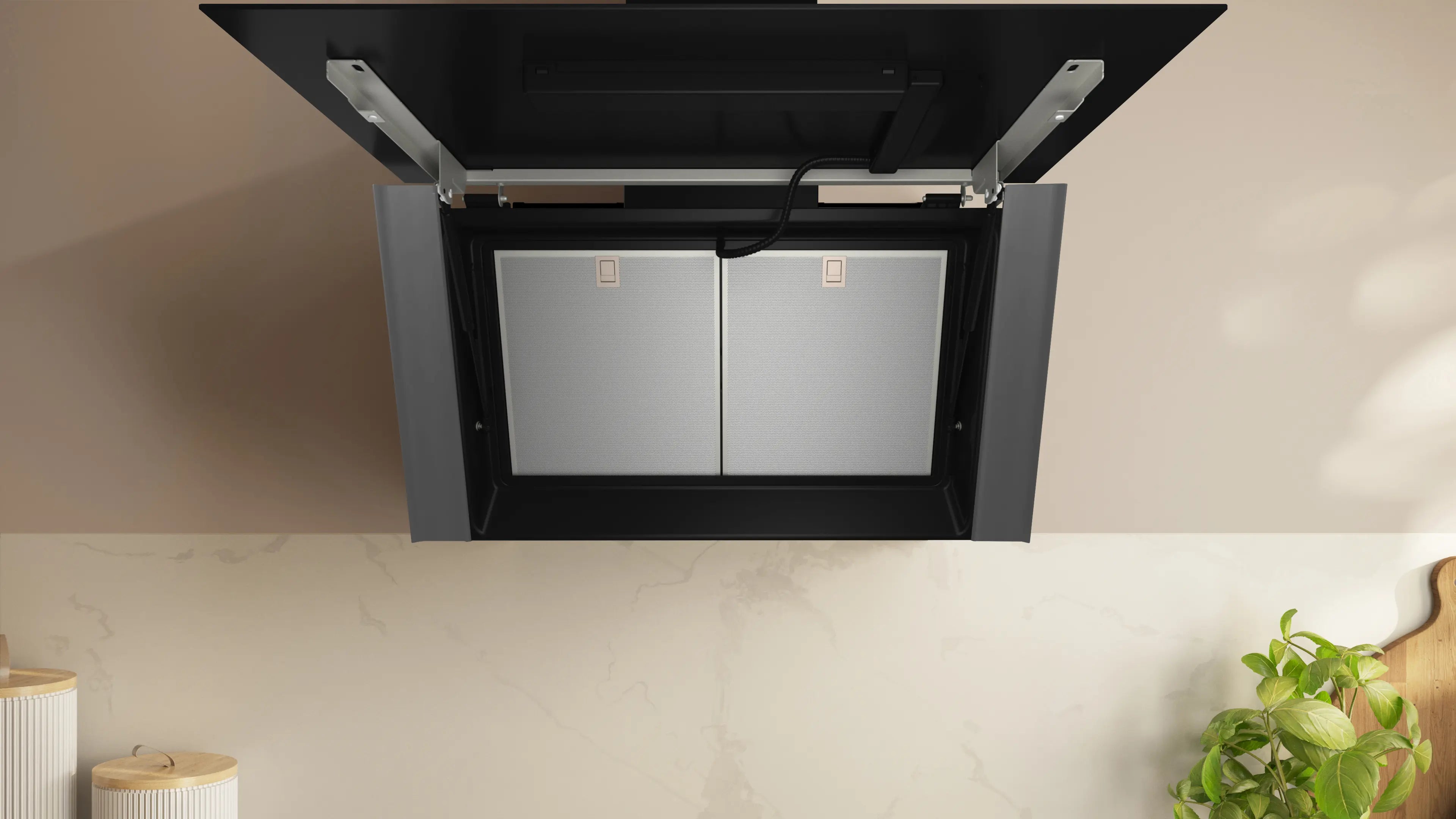NEFF N90 D98IPT2S0B 90cm angled wall-mounted cooker hood in Black