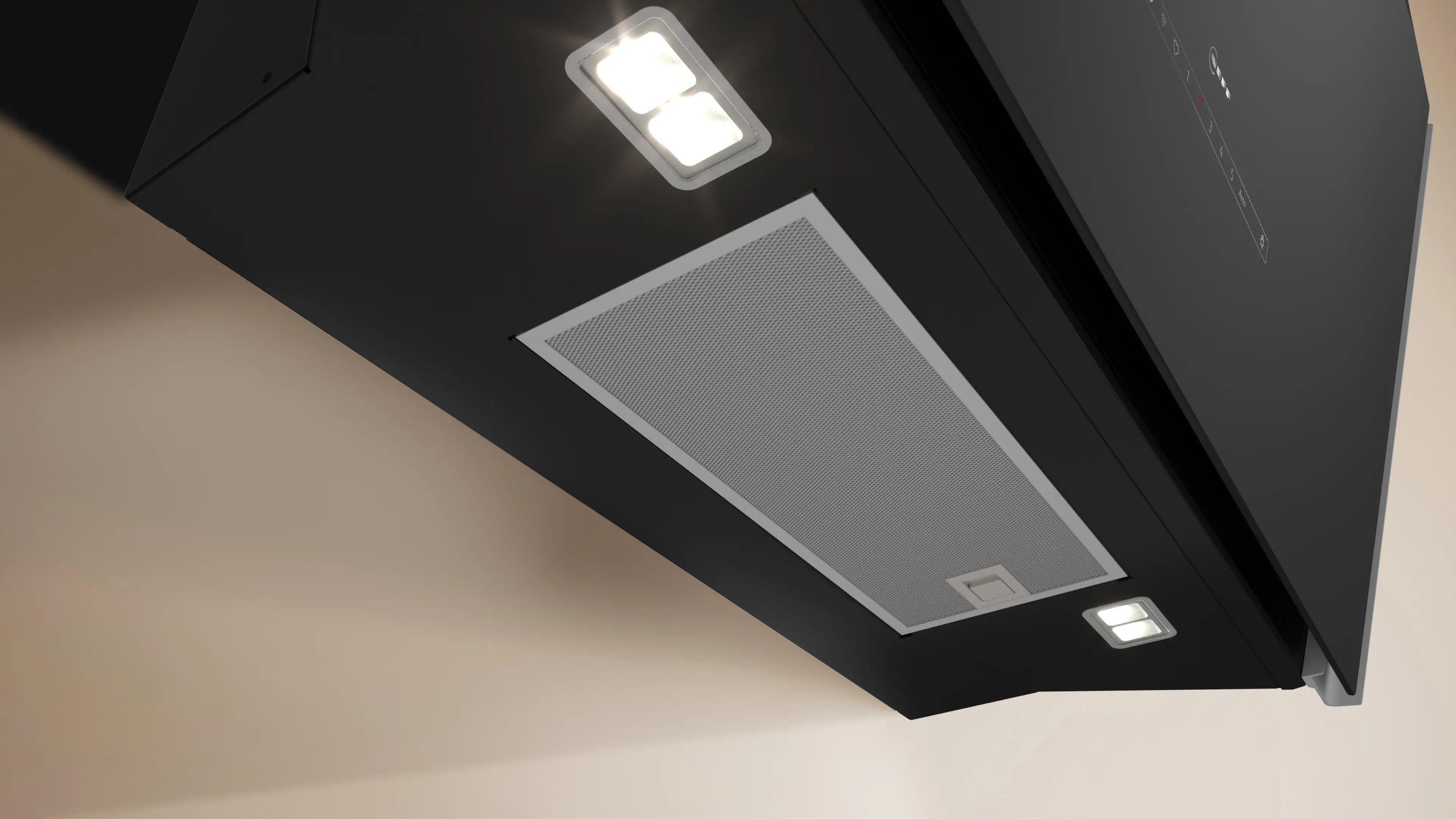 NEFF N90 D98IPT2S0B 90cm angled wall-mounted cooker hood in Black