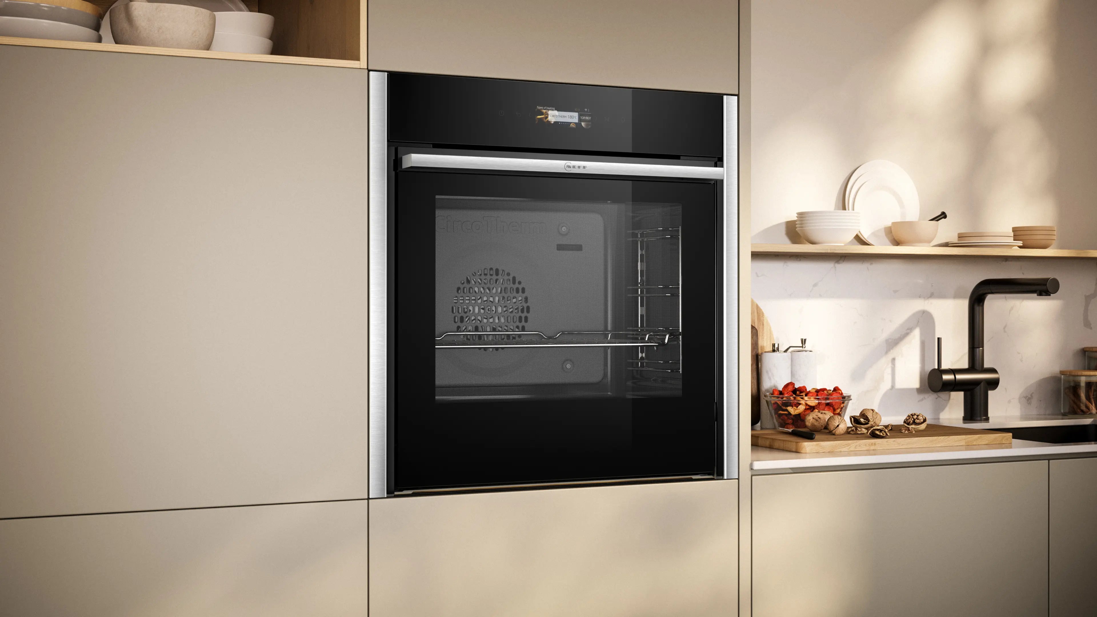 NEFF N70 Slide&Hide smart built-in single oven B54CR31N0B in Stainless Steel
