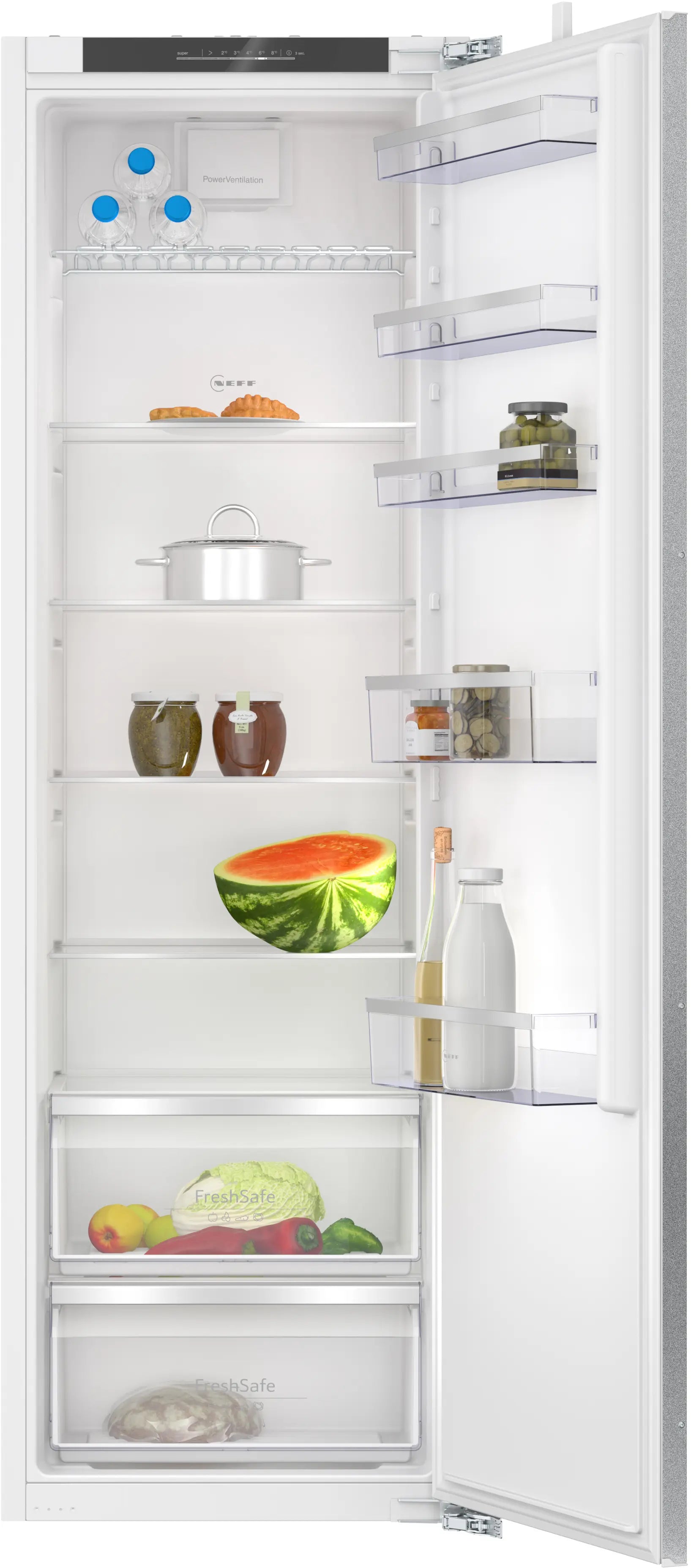 NEFF KI1812FE0G N50 built-in tall larder fridge, 177cm niche
