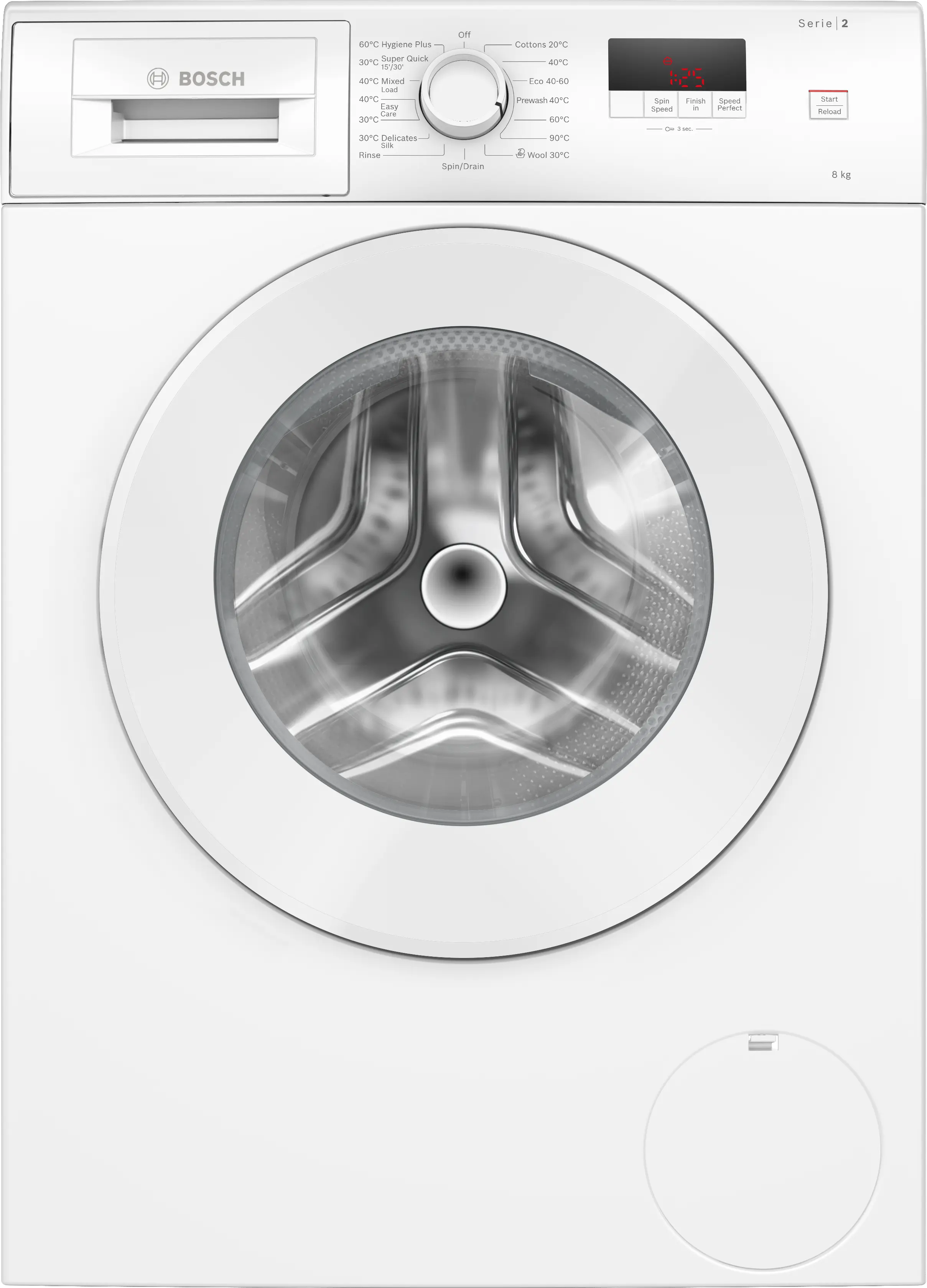 Bosch WGE03408GB Series 2 freestanding 8kg washing machine in White