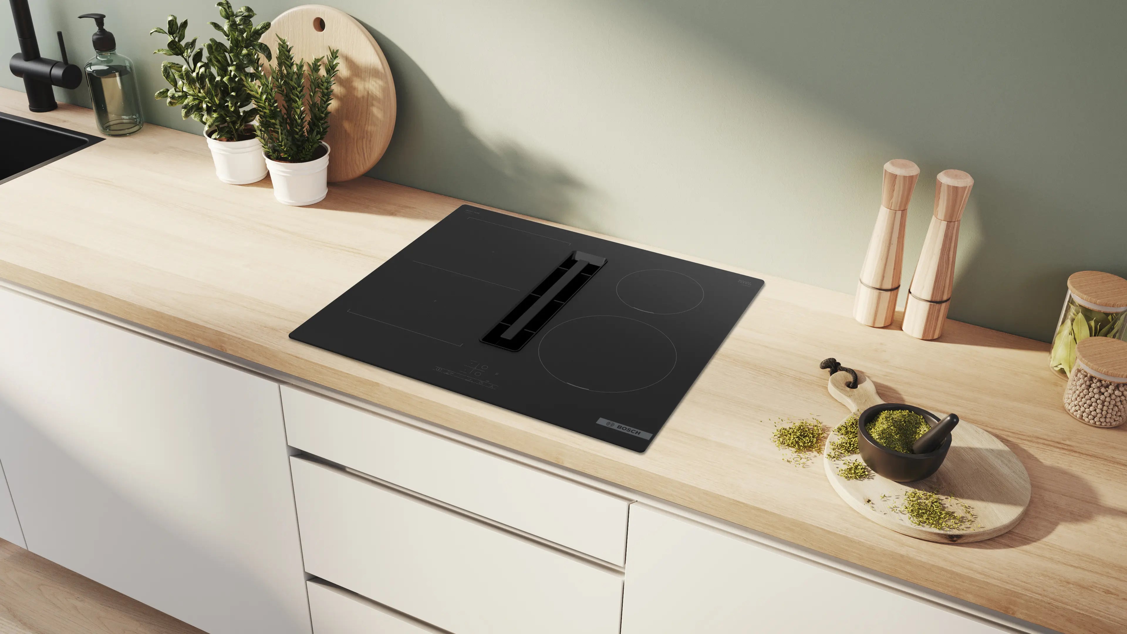 Bosch Series 4 PVS611B16E 60cm vented induction hob in Black