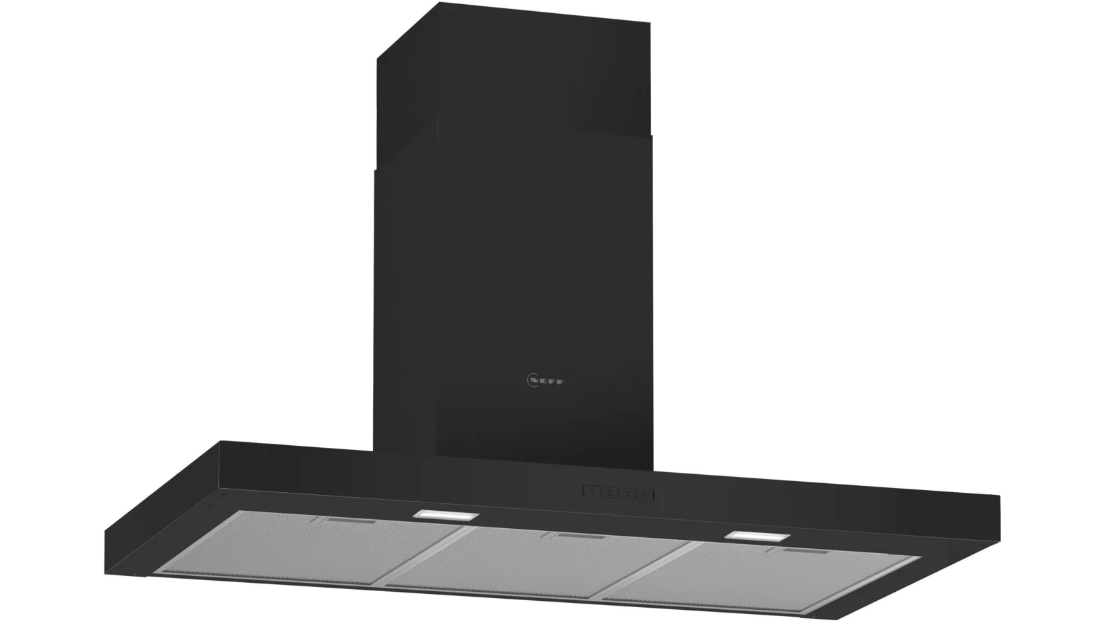 NEFF N 30 D92BBC0S0B 90cm wall-mounted chimney cooker hood in Black