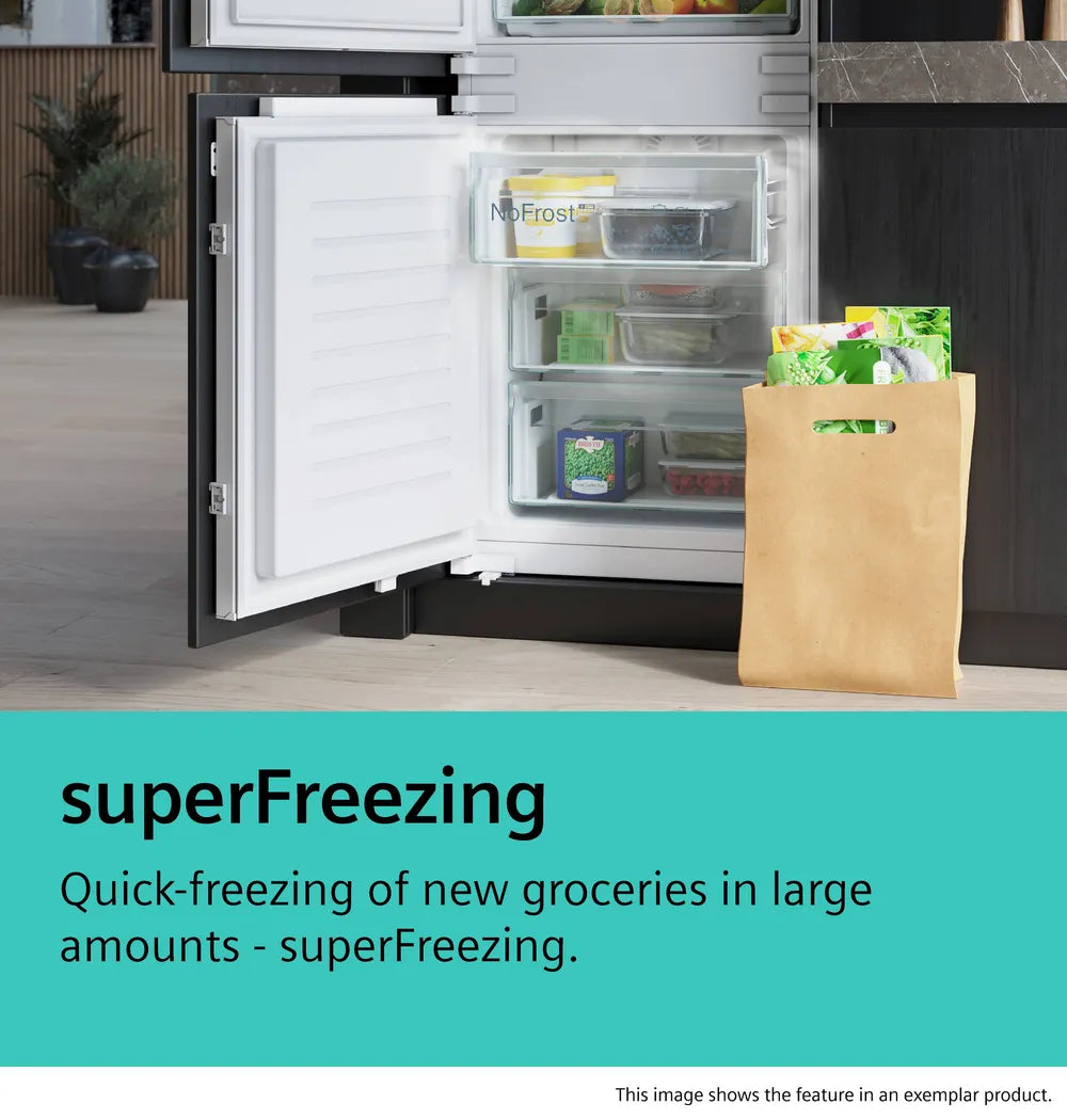 Siemens iQ100 Built‑In Bottom Freezer Fridge‑Freezer – KB96NNSE0