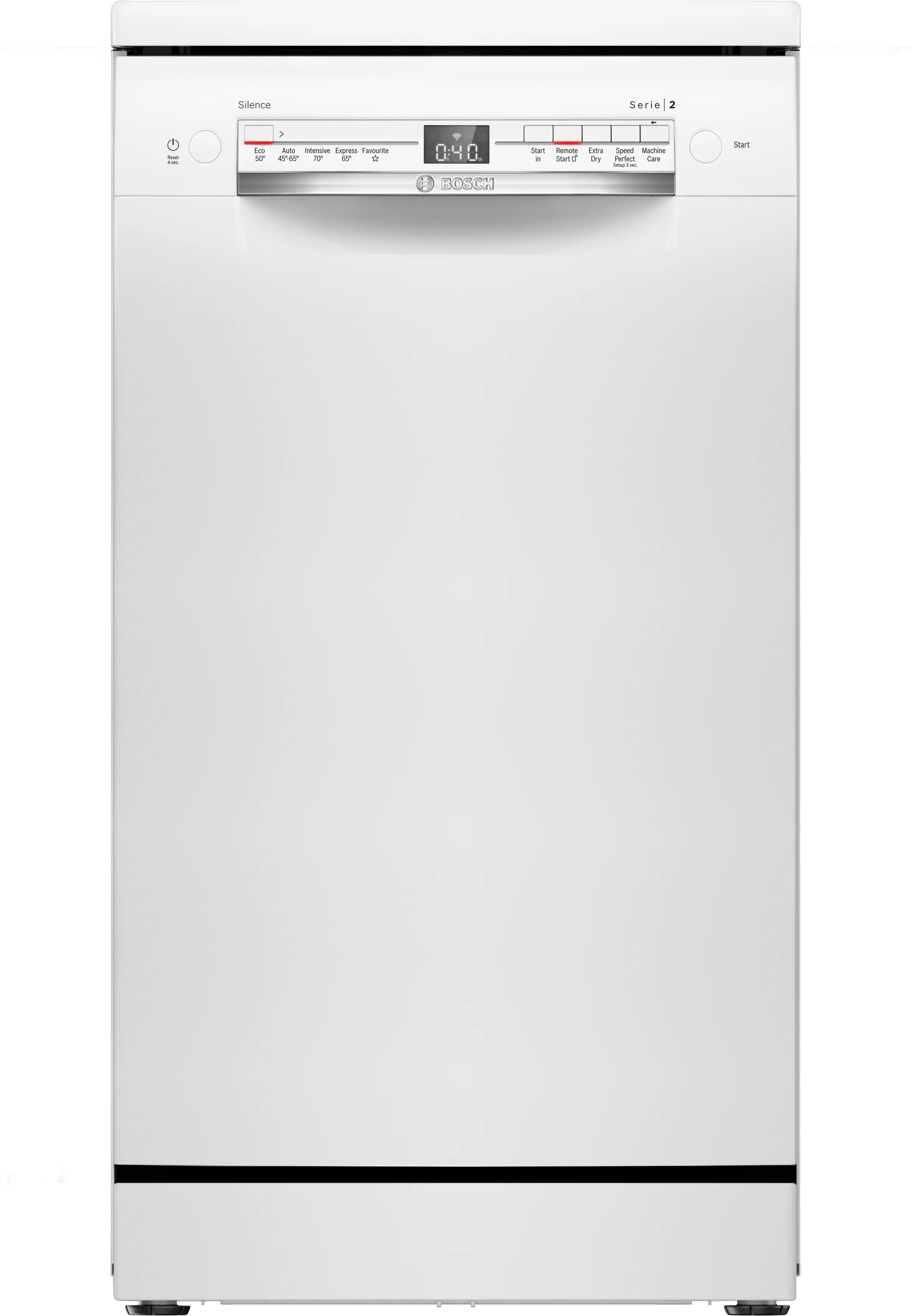 Bosch SPS2IKW01G Series 2 freestanding 45cm slimline dishwasher in White