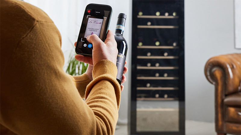 Hoover H-WINE 500 34 Bottle Freestanding Wine Cooler - Black - hOn app with Vivino