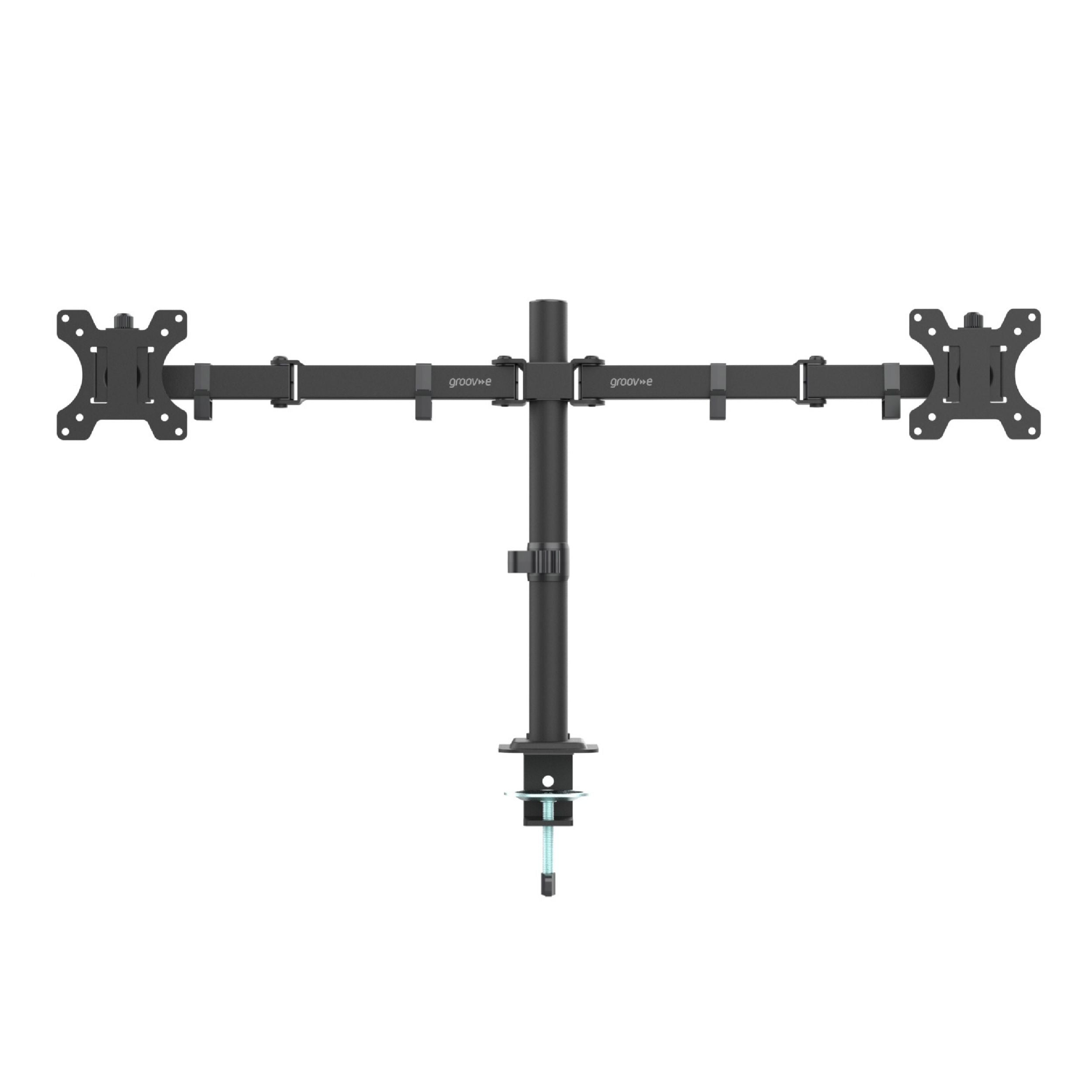 Groov-e Universal Dual Desktop Monitor Arm Black - official product image