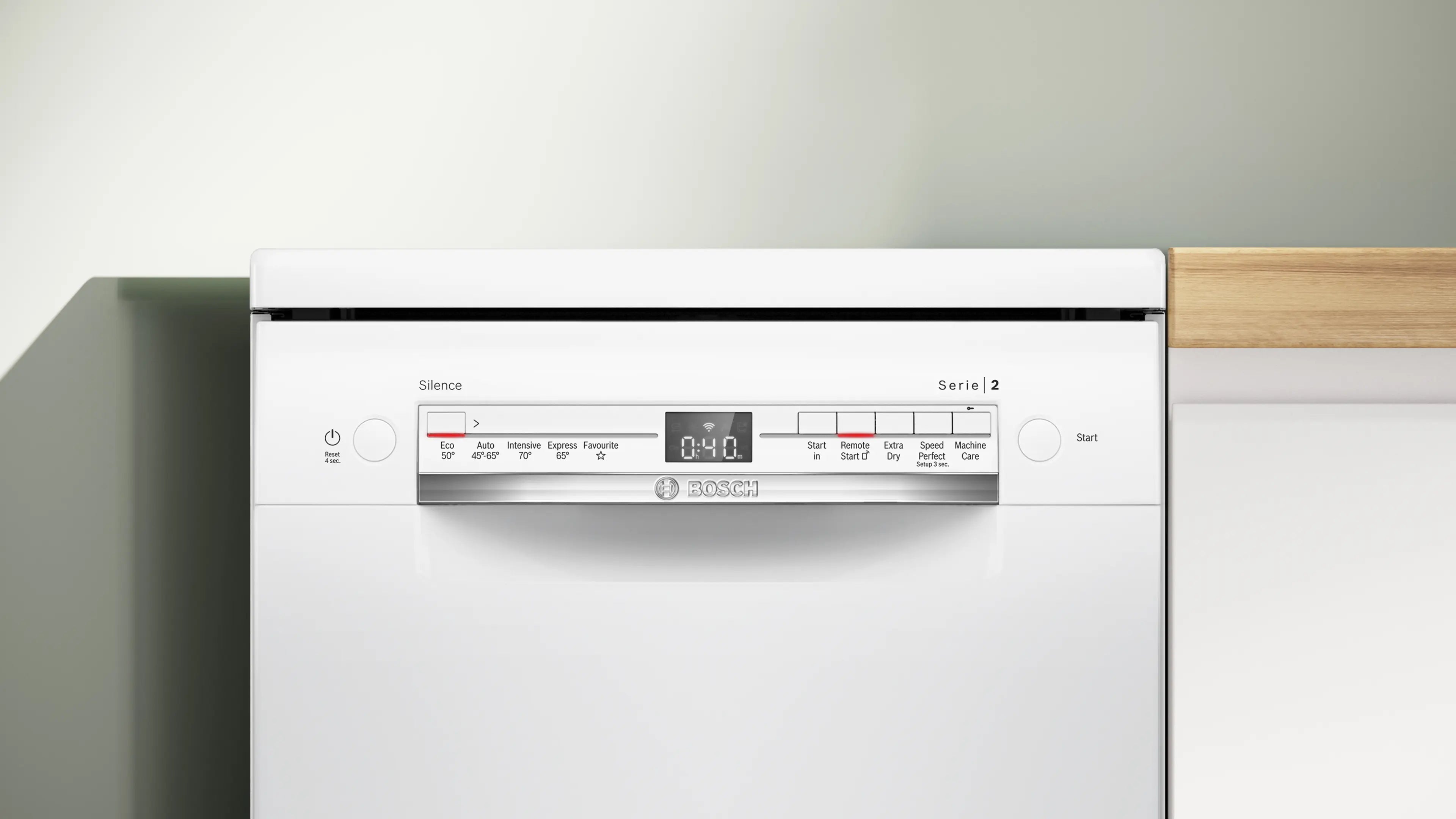 Bosch SPS2IKW01G Series 2 freestanding 45cm slimline dishwasher in White